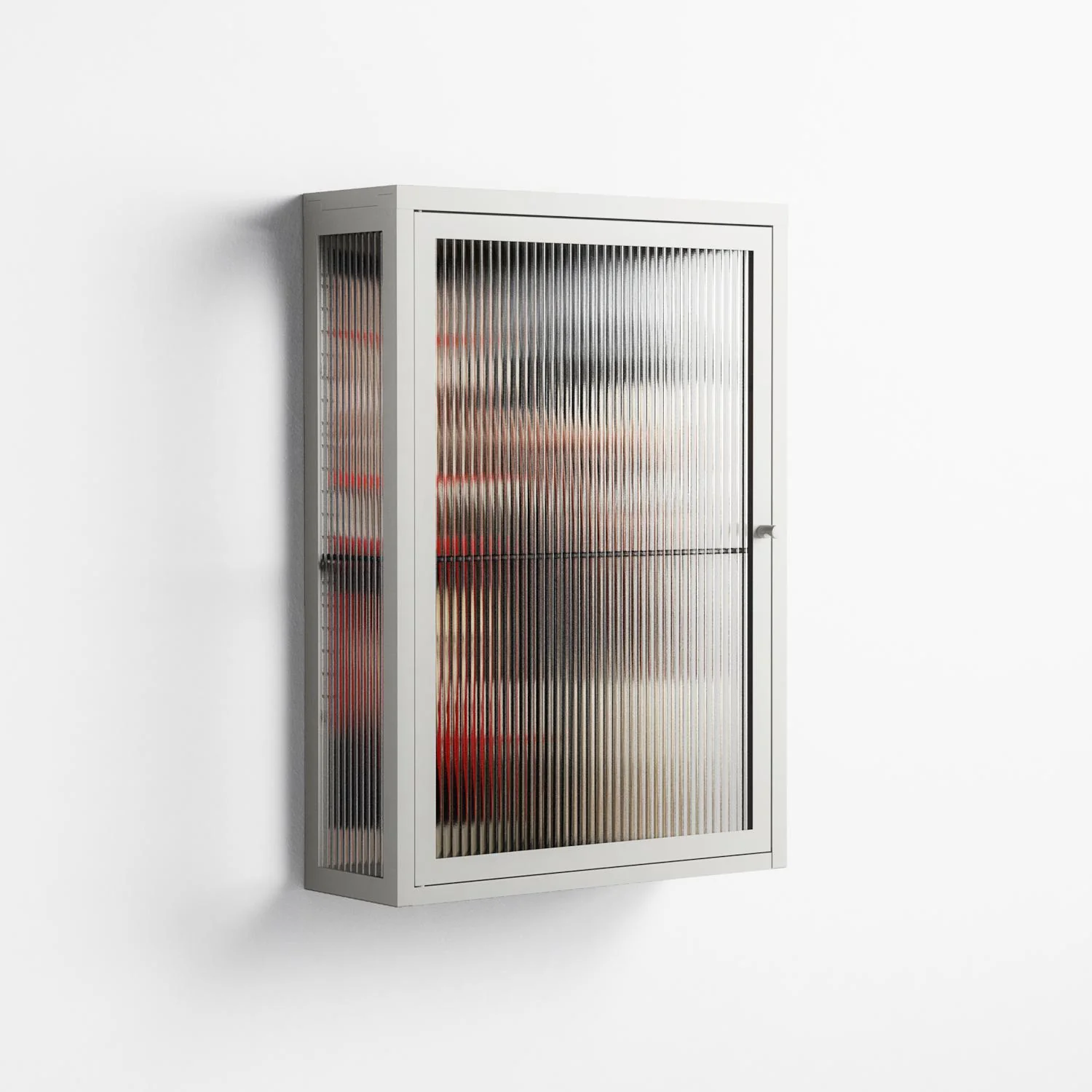 Where We Belong - Wall Cabinet - Sophie Goudman-Peachey - Chalk - Reeded glass - Image 4
