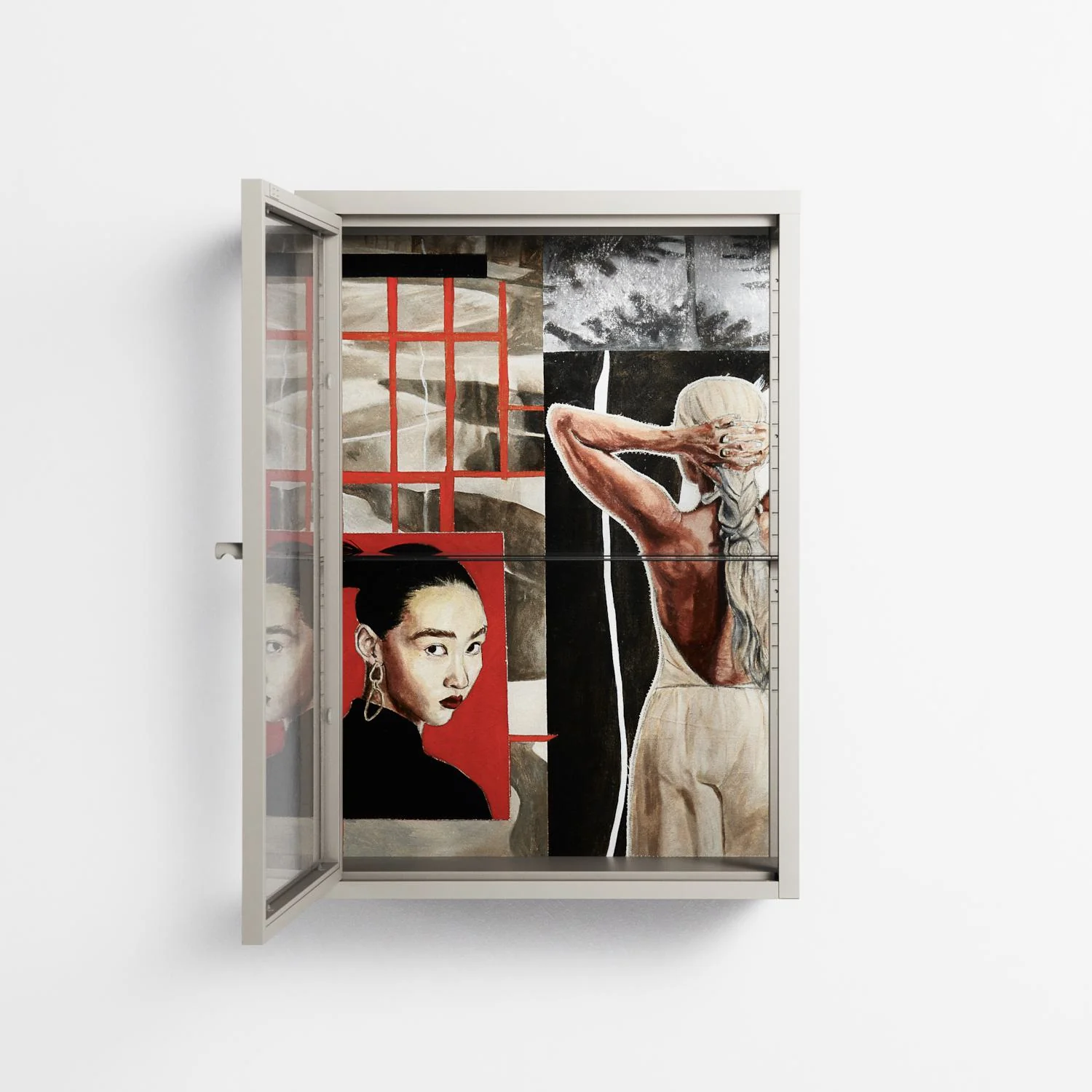 Where We Belong - Wall Cabinet - Sophie Goudman-Peachey - Pebble - Clear glass - Image 3