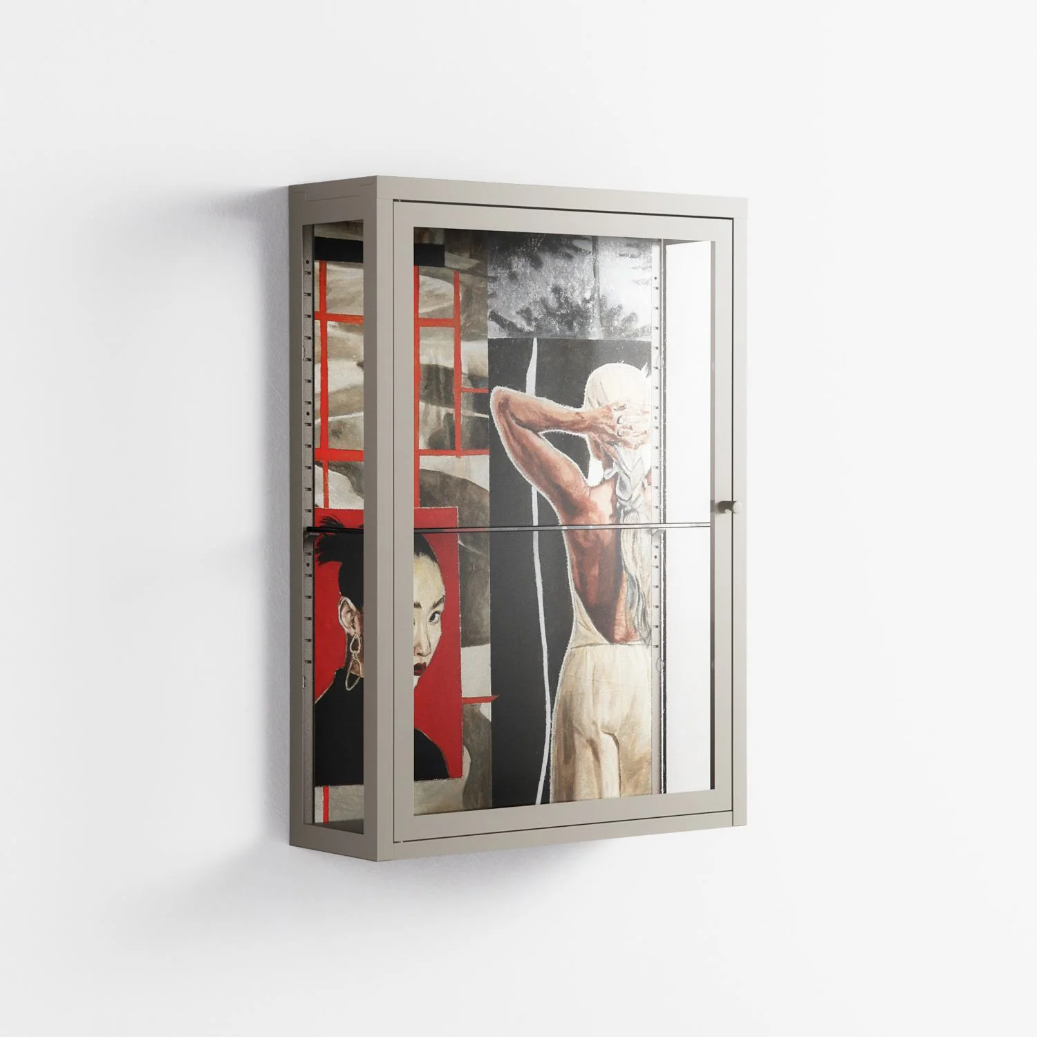 Where We Belong - Wall Cabinet - Sophie Goudman-Peachey - Pebble - Clear glass - Image 4