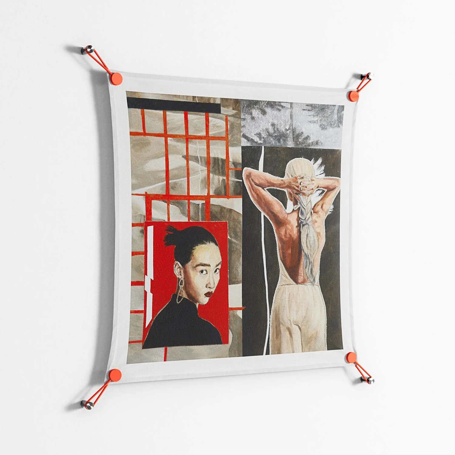 Where We Belong - Work On Wall - Sophie Goudman - Orange - 70 x 70 cm - Image 2