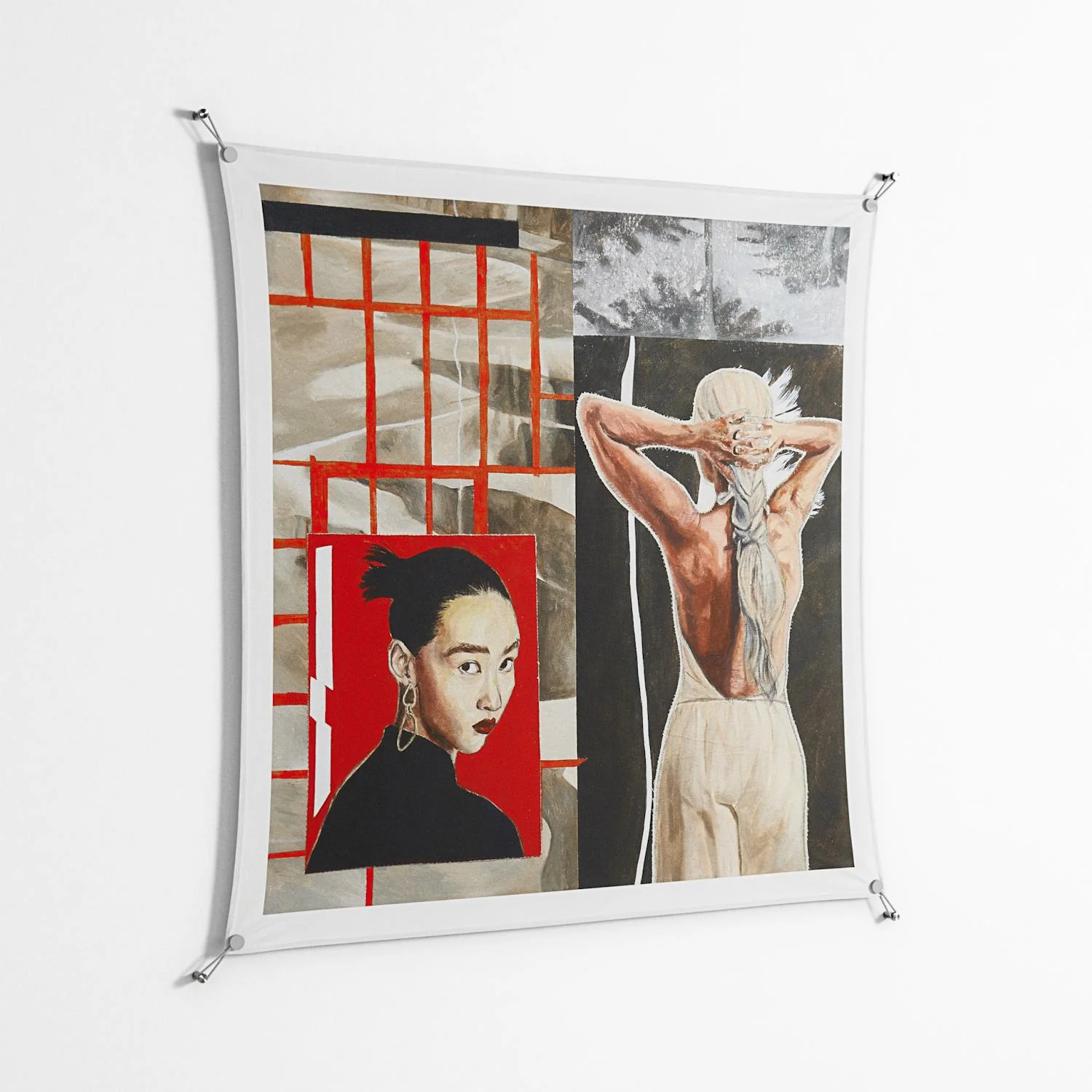 Where We Belong - Work On Wall - Sophie Goudman - Silver - 140 x 140 cm - Image 2