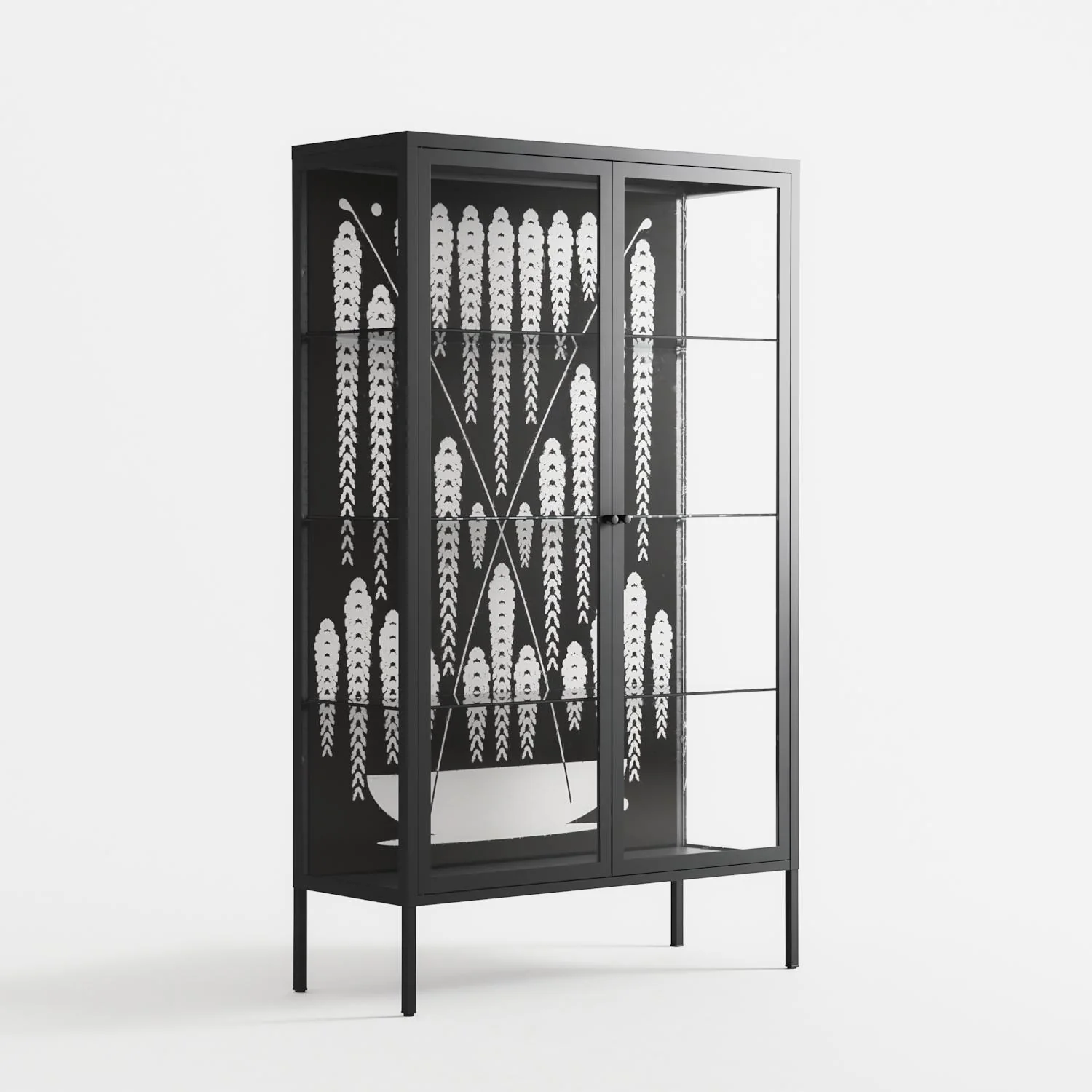 White Fern - Cabinet - Konrad Blaszczyk - Antracite - Clear glass - Image 4