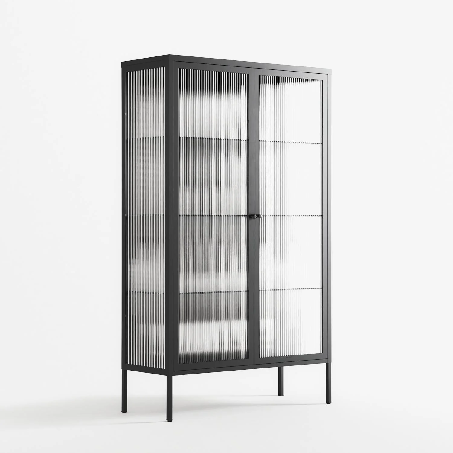 White Fern - Cabinet - Konrad Blaszczyk - Antracite - Reeded glass - Image 4