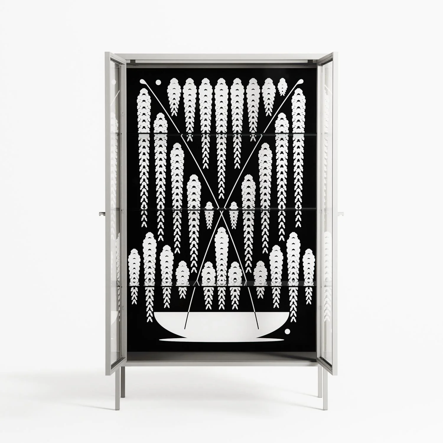 White Fern - Cabinet - Konrad Blaszczyk - Chalk - Clear glass - Image 3