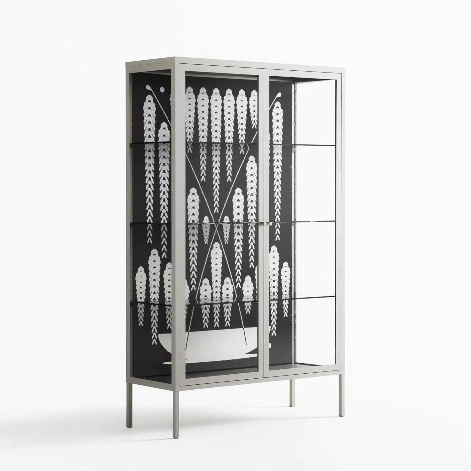 White Fern - Cabinet - Konrad Blaszczyk - Chalk - Clear glass - Image 4