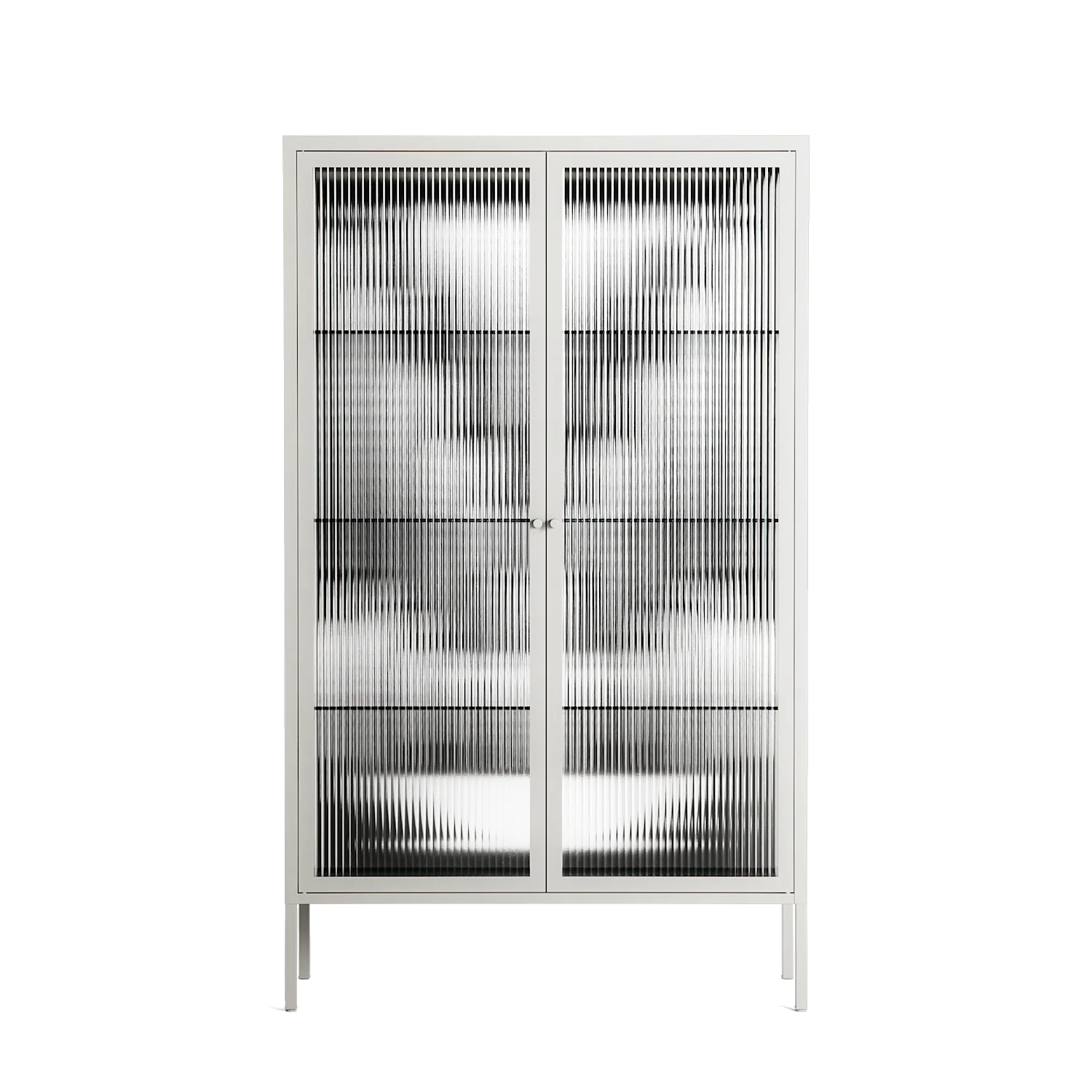 White Fern - Cabinet - Konrad Blaszczyk - Chalk - Reeded glass