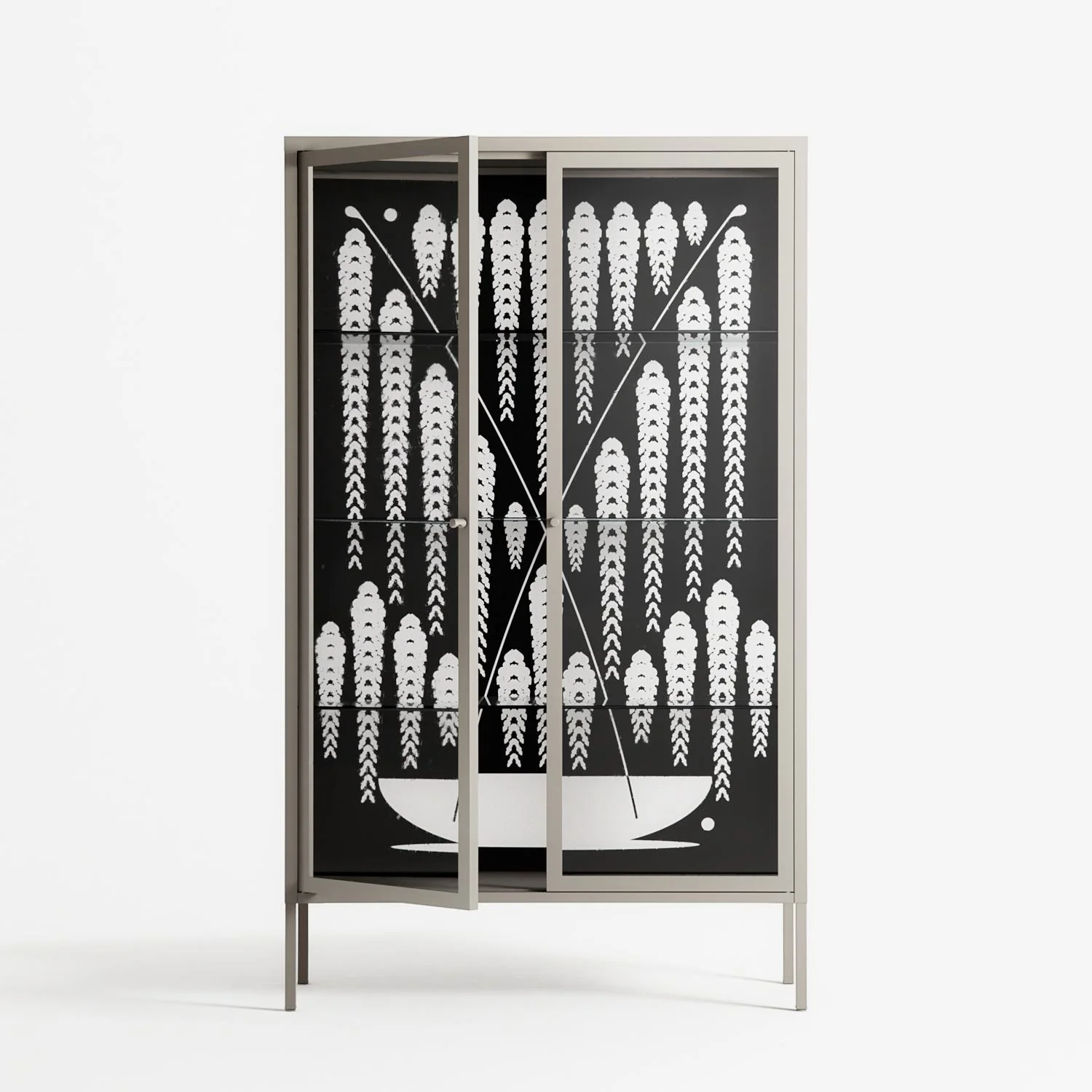 White Fern - Cabinet - Konrad Blaszczyk - Pebble - Clear glass - Image 2