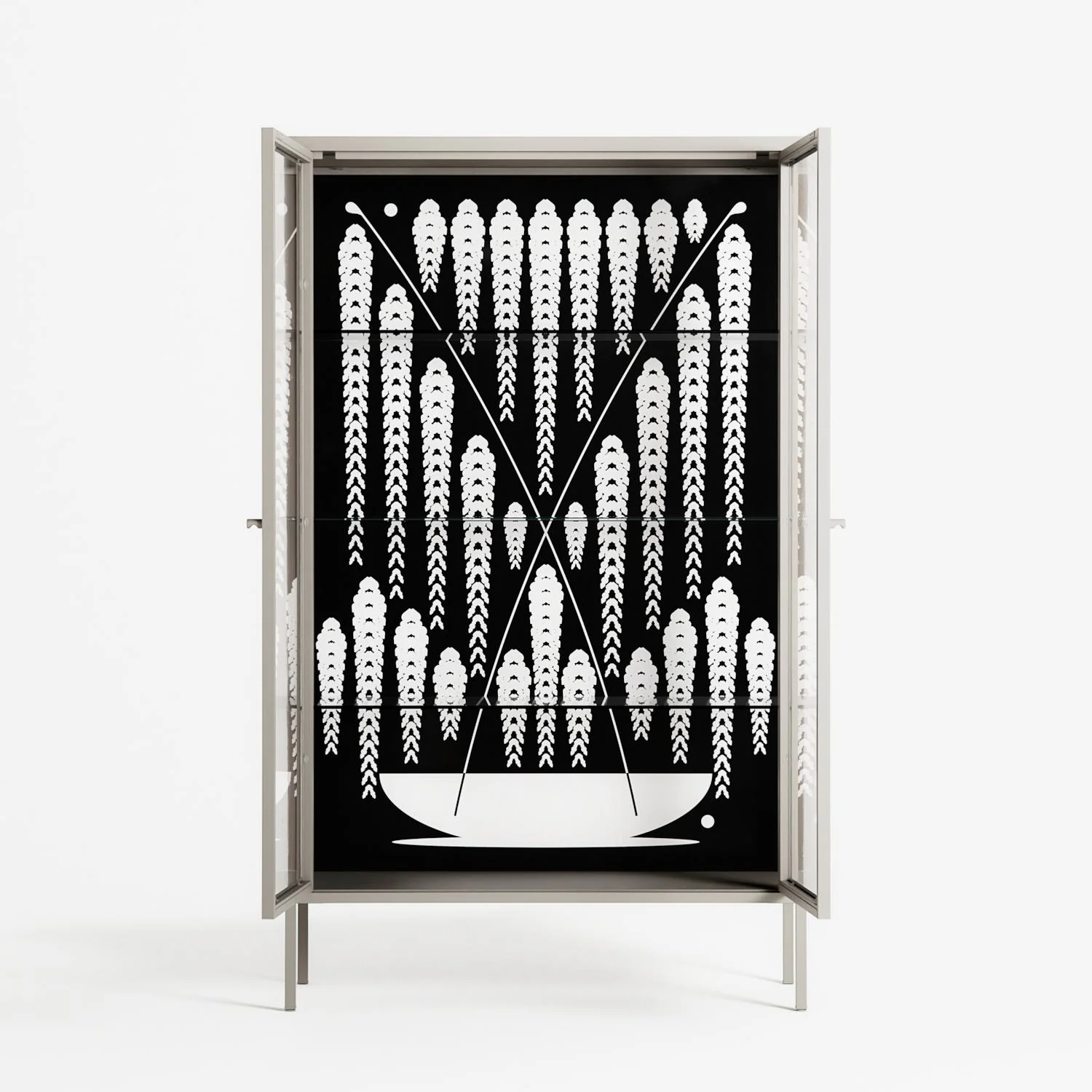 White Fern - Cabinet - Konrad Blaszczyk - Pebble - Clear glass - Image 3
