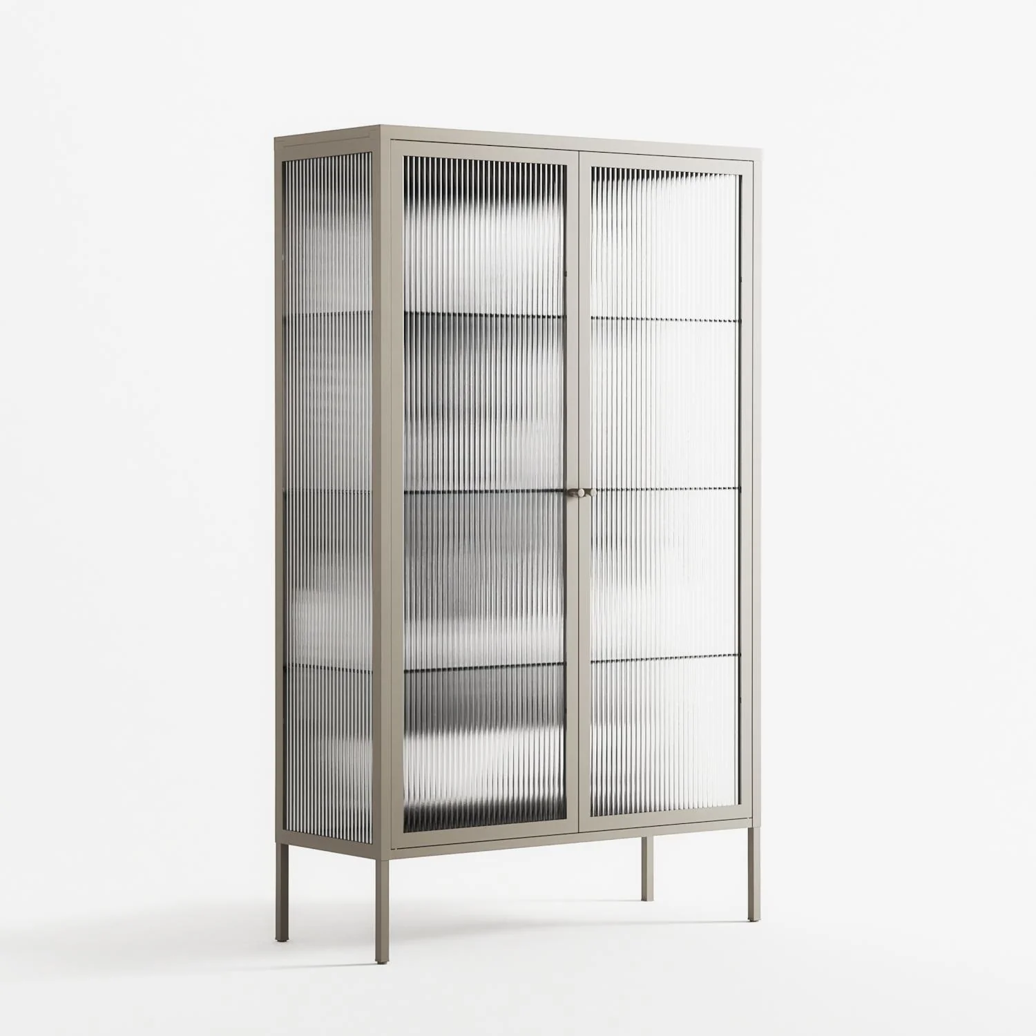 White Fern - Cabinet - Konrad Blaszczyk - Pebble - Reeded glass - Image 4