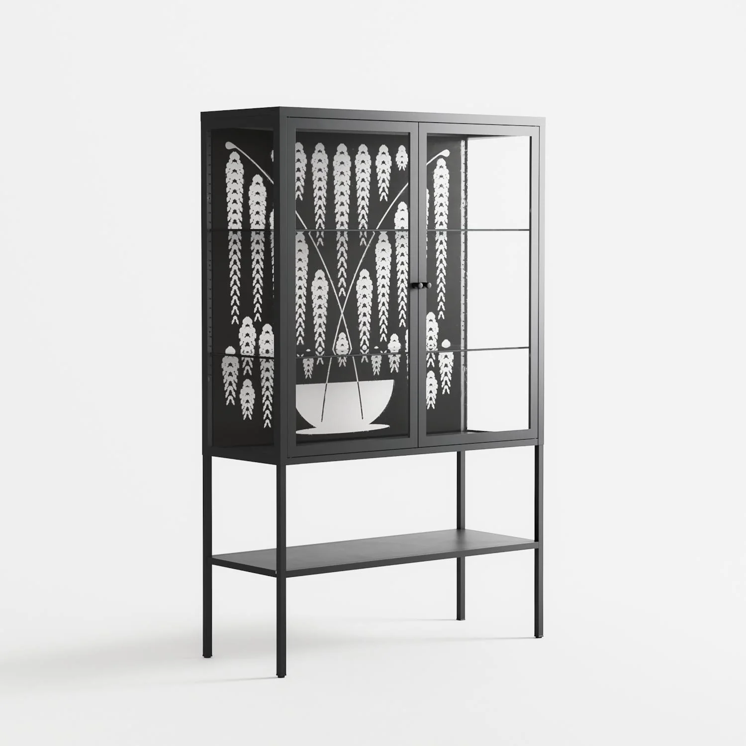 White Fern - Loft Cabinet - Konrad Blaszczyk - Antracite - Clear glass - Image 4