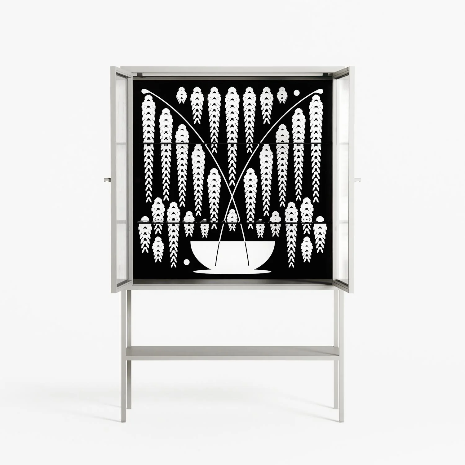 White Fern - Loft Cabinet - Konrad Blaszczyk - Chalk - Reeded glass - Image 3