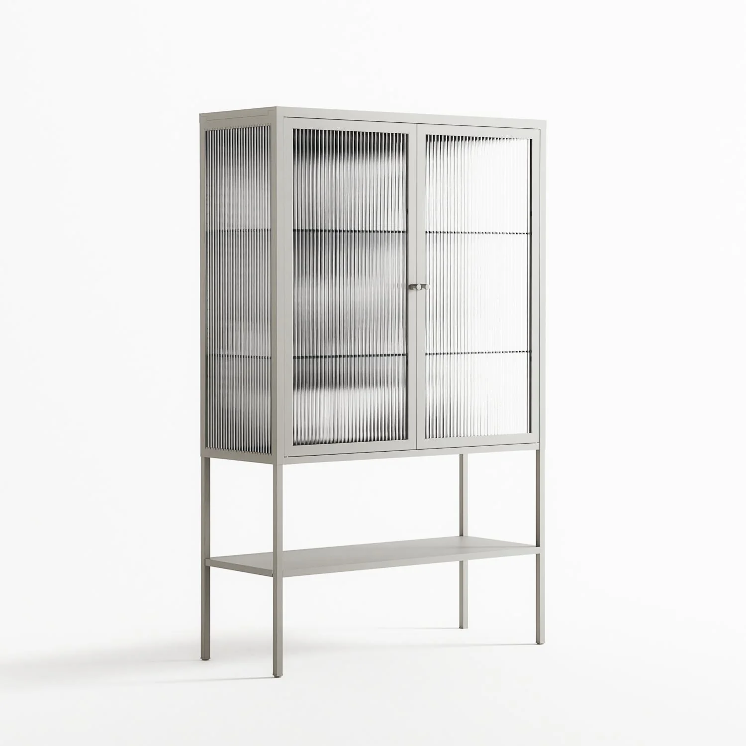 White Fern - Loft Cabinet - Konrad Blaszczyk - Chalk - Reeded glass - Image 4