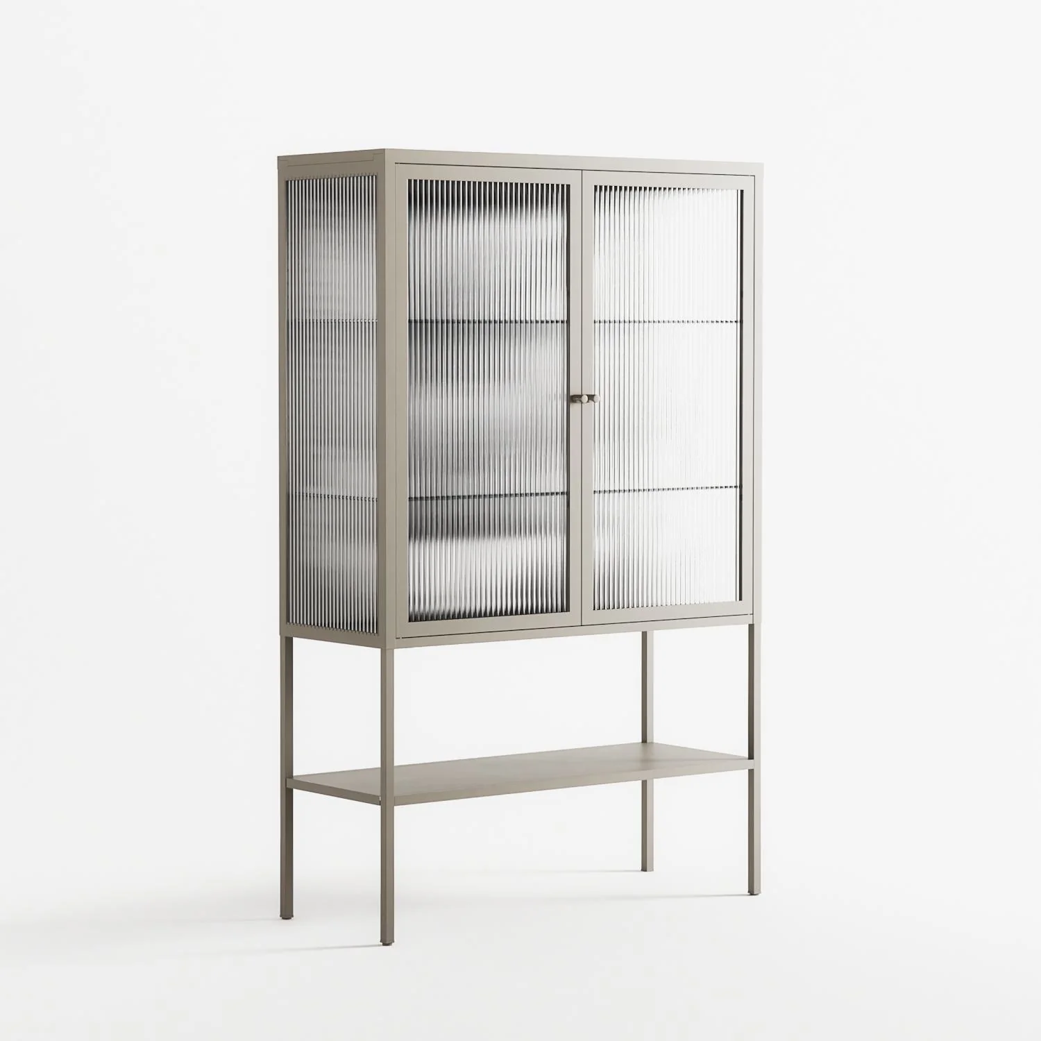 White Fern - Loft Cabinet - Konrad Blaszczyk - Pebble - Reeded glass - Image 4