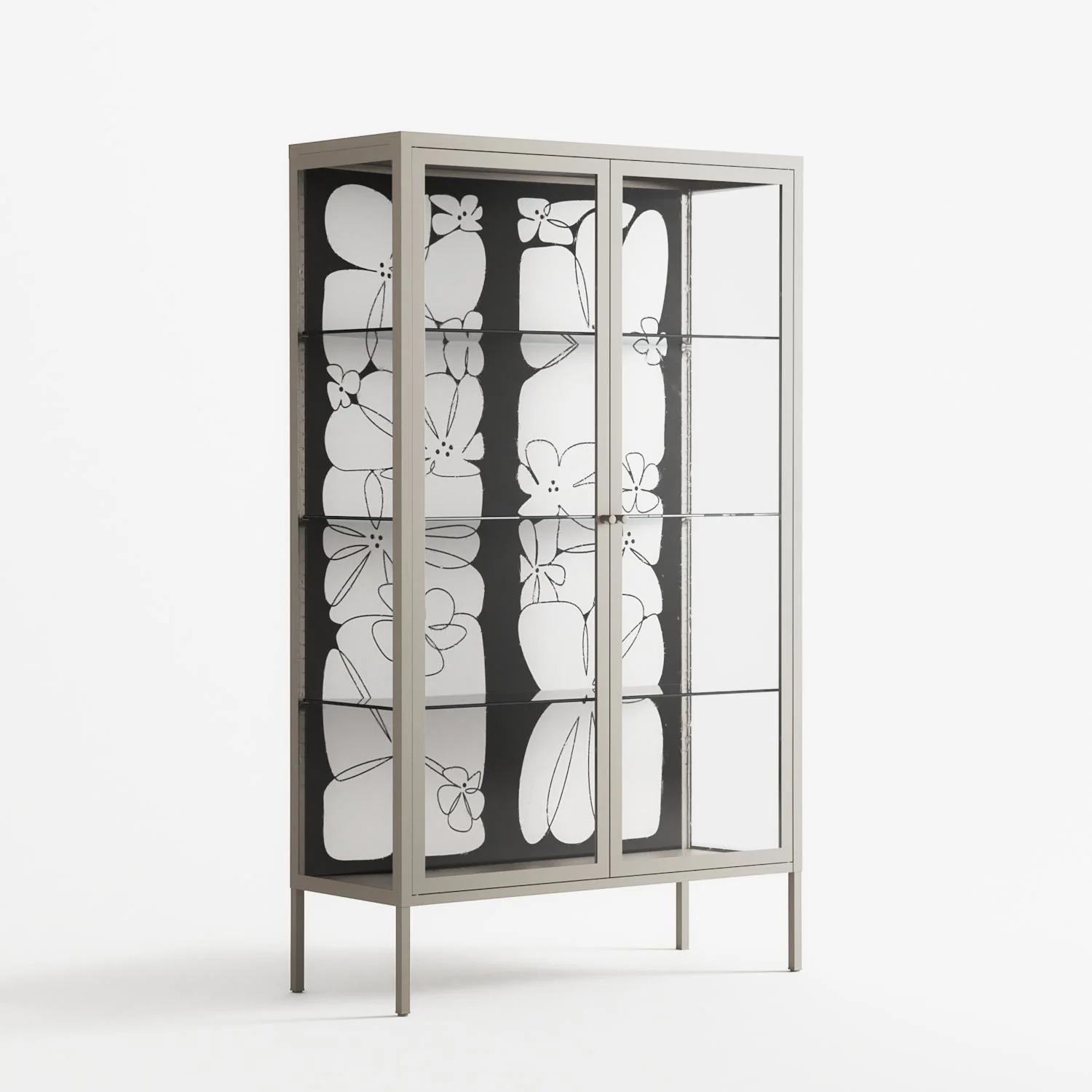 White Flowers - Cabinet - Konrad Blaszczyk - Pebble - Clear glass - Image 4