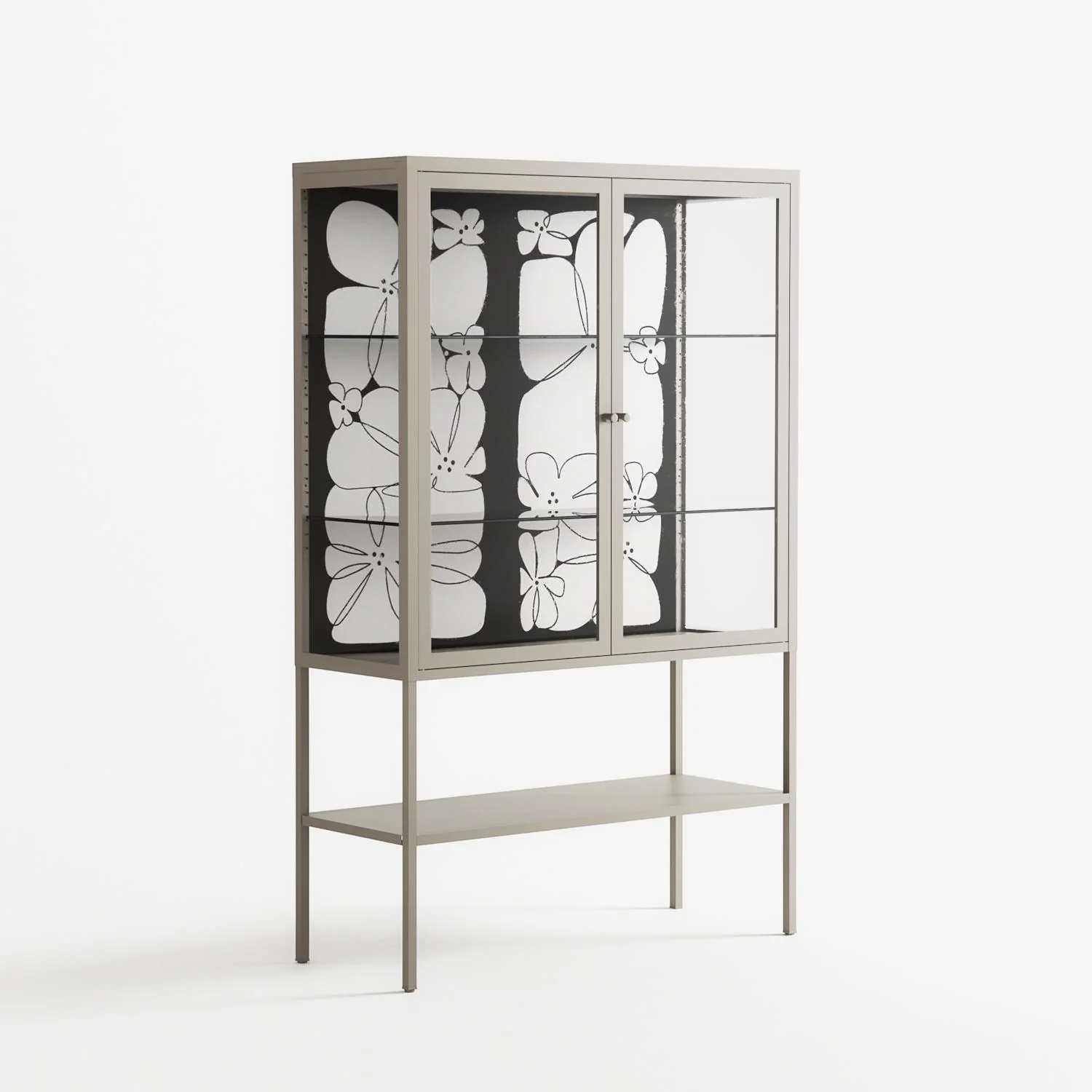 White Flowers - Loft Cabinet - Konrad Blaszczyk - Pebble - Clear glass - Image 4