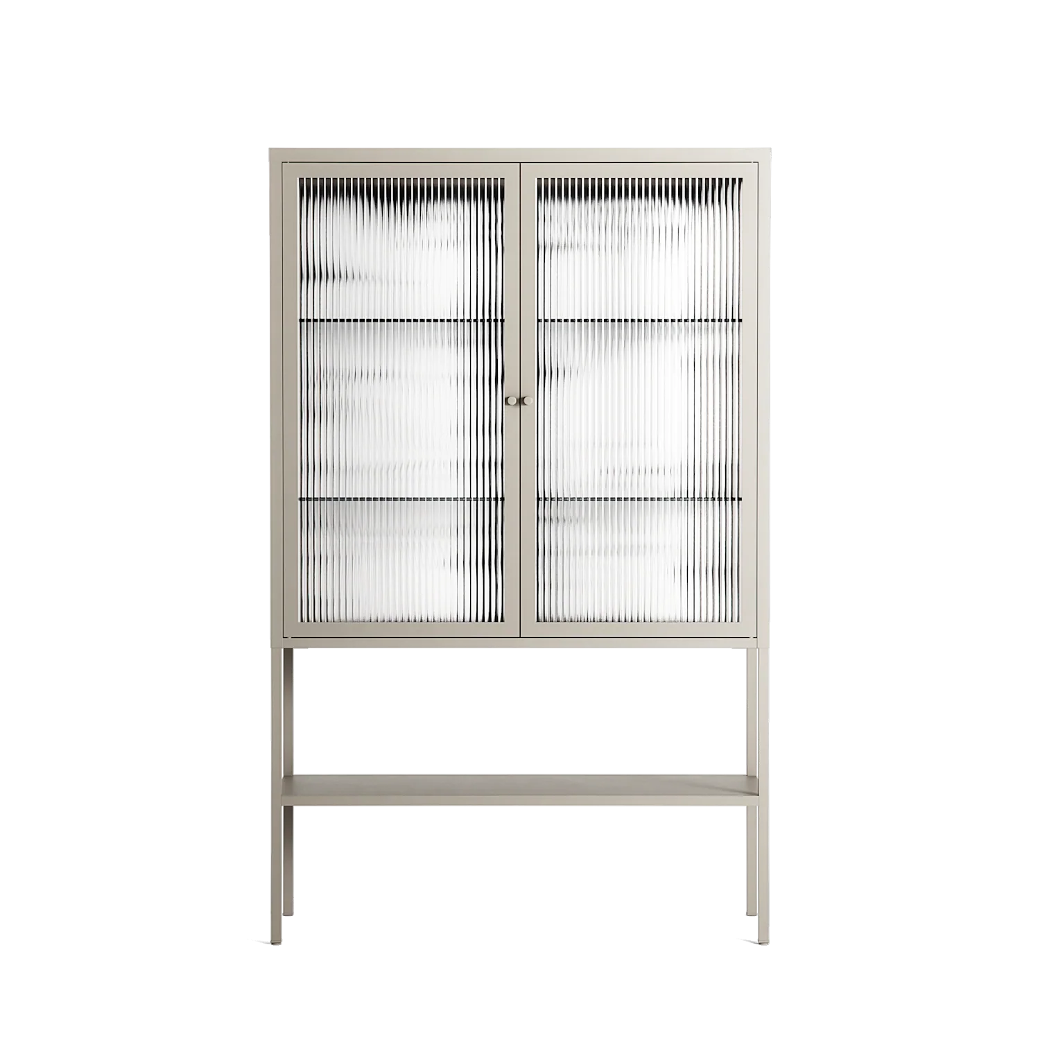 White Flowers - Loft Cabinet - Konrad Blaszczyk - Pebble - Reeded glass