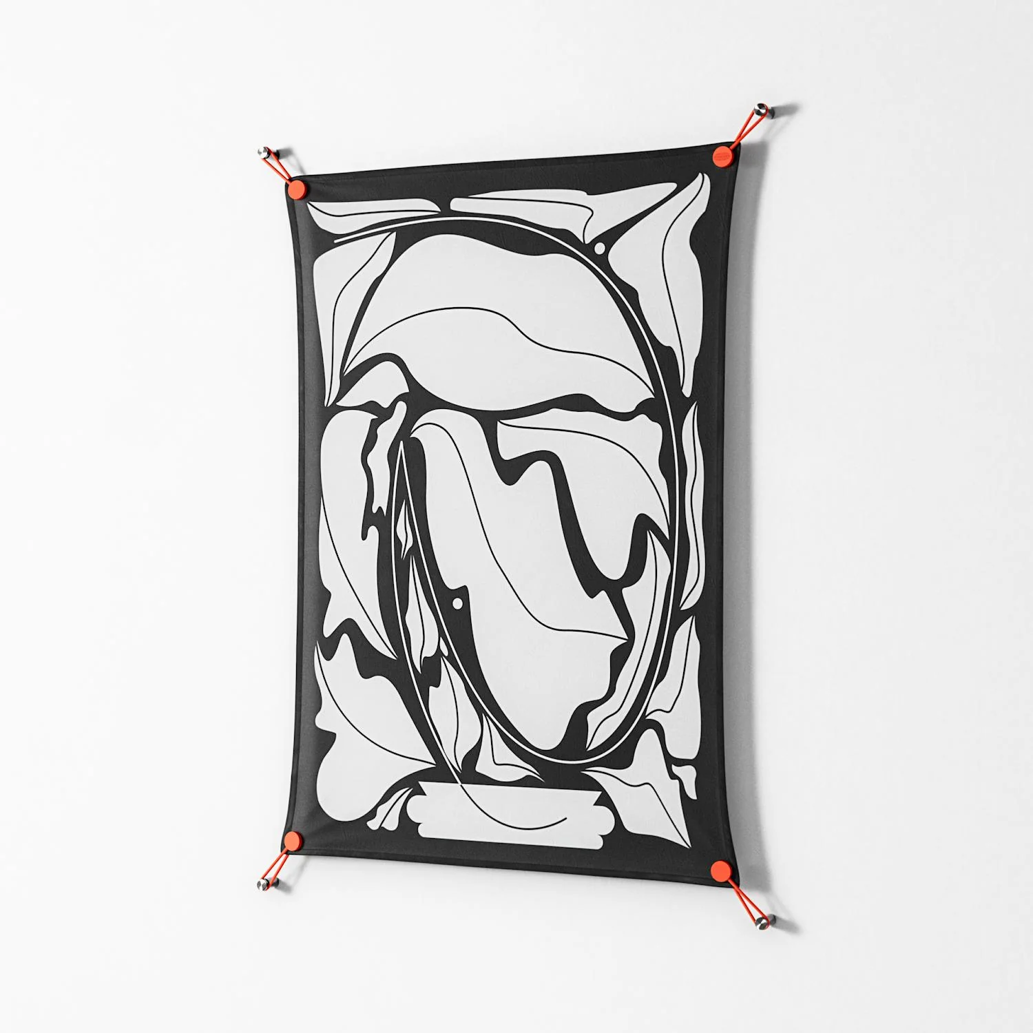 White Flowers - Work On Wall - Konrad Blaszczyk - Orange - 70 x 100 cm - Image 2