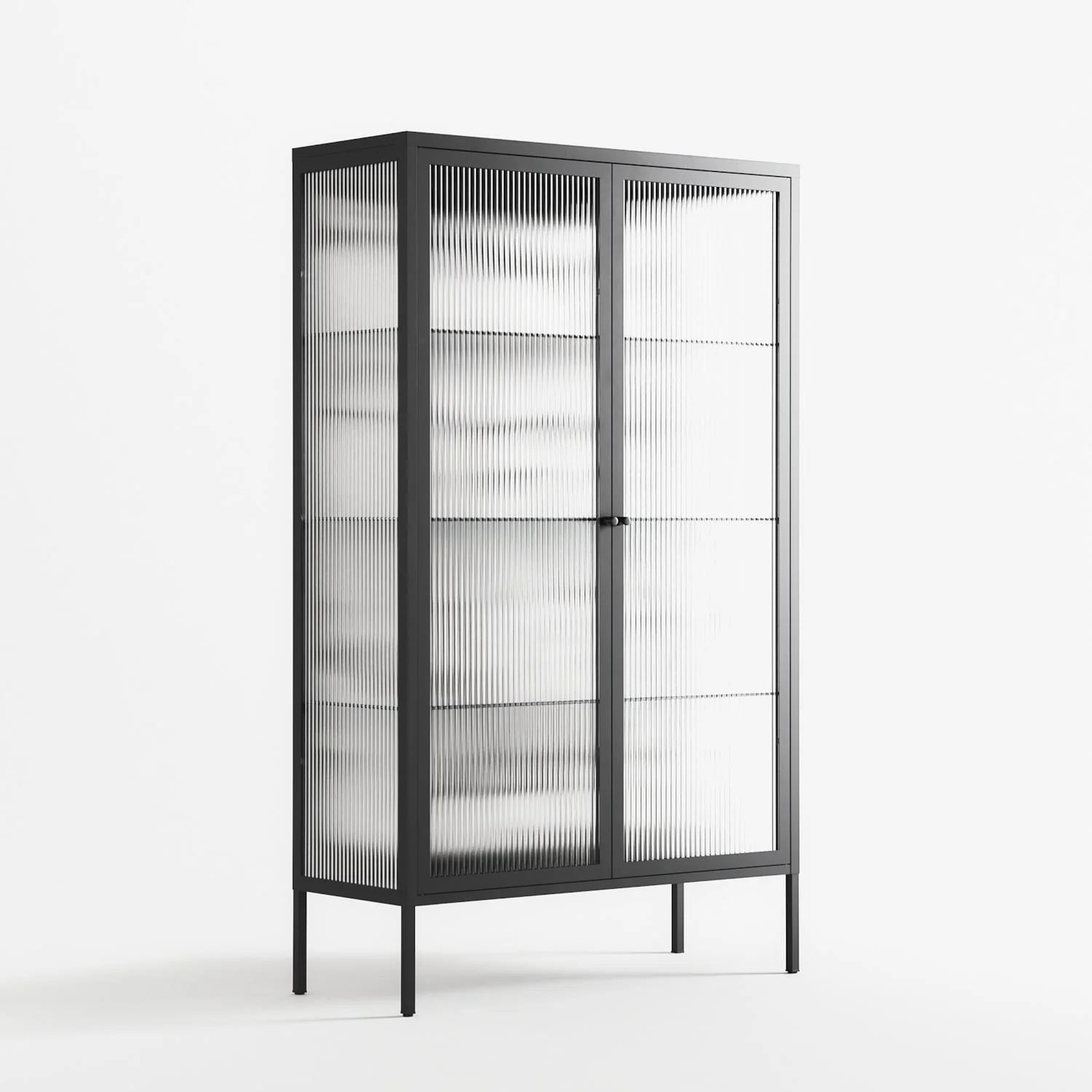White Potted Plant - Cabinet - Konrad Blaszczyk - Antracite - Reeded glass - Image 4