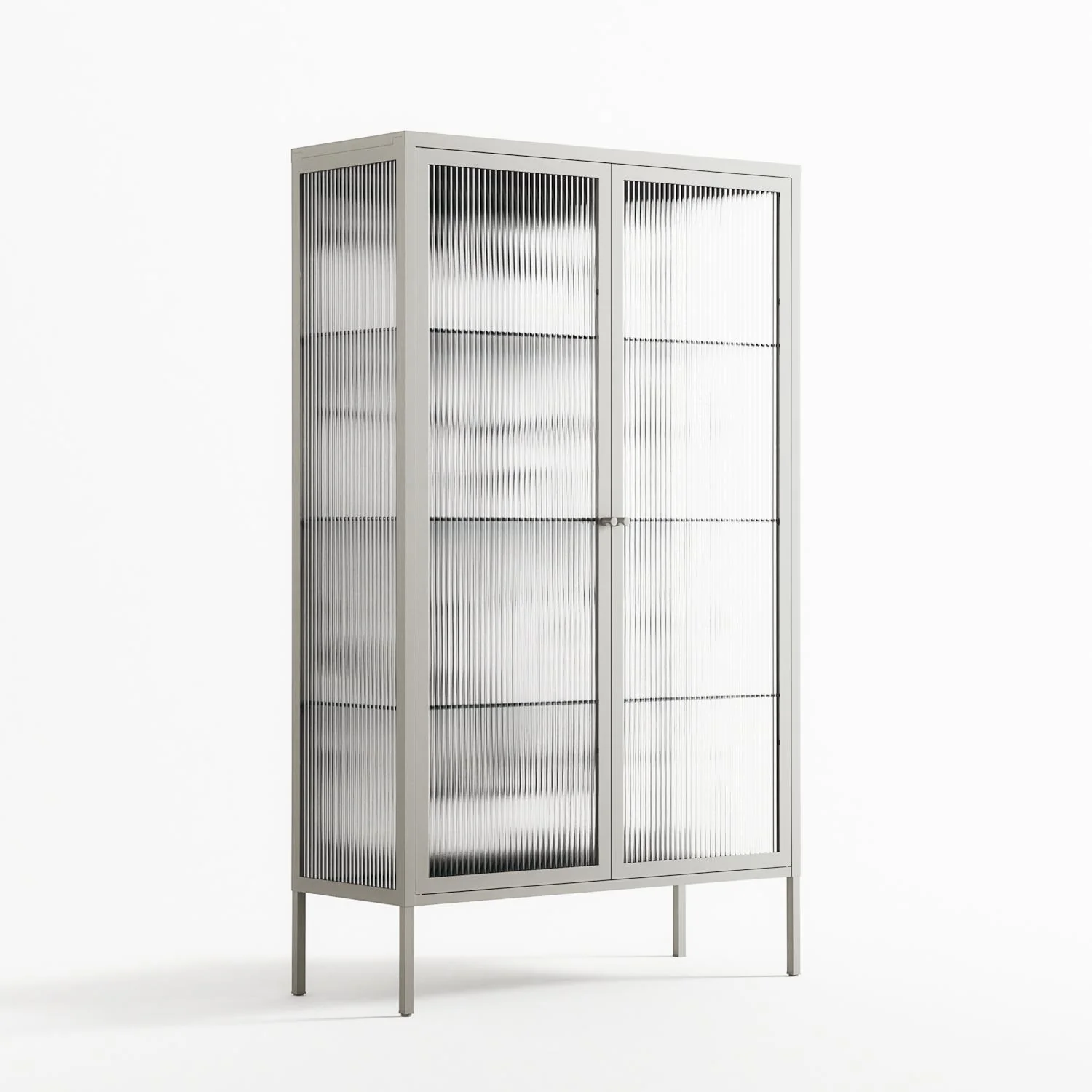 White Potted Plant - Cabinet - Konrad Blaszczyk - Chalk - Reeded glass - Image 4