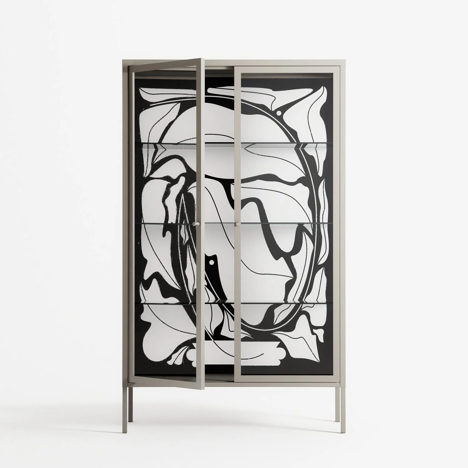 White Potted Plant - Cabinet - Konrad Blaszczyk - Pebble - Clear glass - Image 2