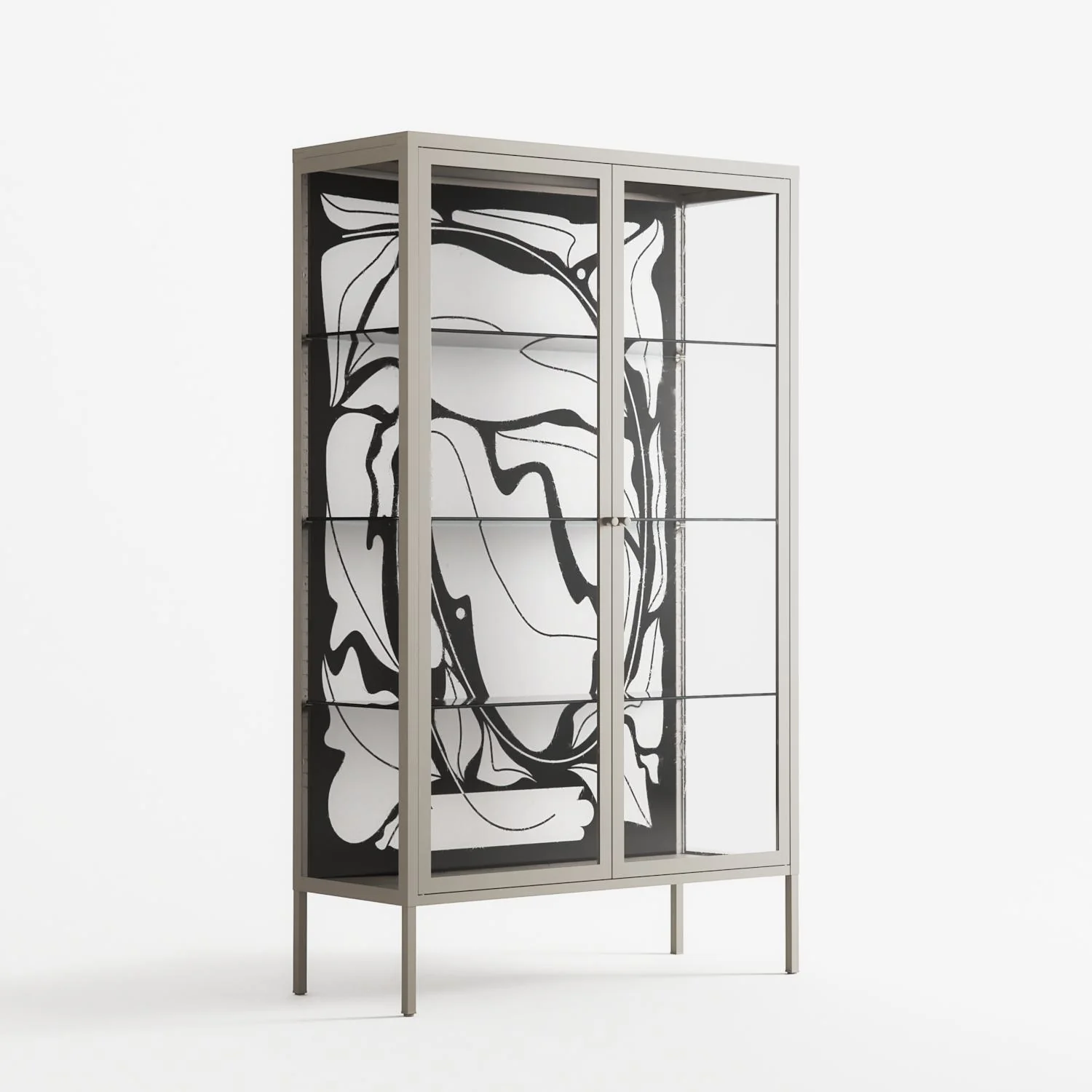 White Potted Plant - Cabinet - Konrad Blaszczyk - Pebble - Clear glass - Image 4