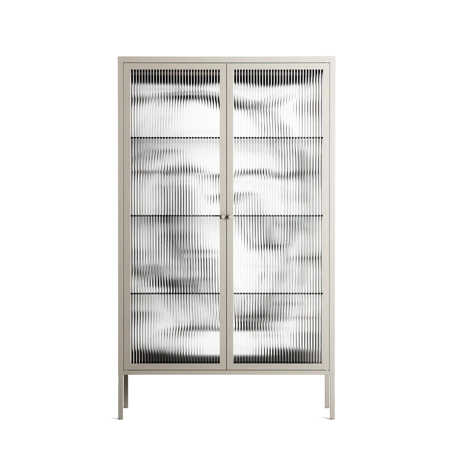 White Potted Plant - Cabinet - Konrad Blaszczyk - Pebble - Reeded glass