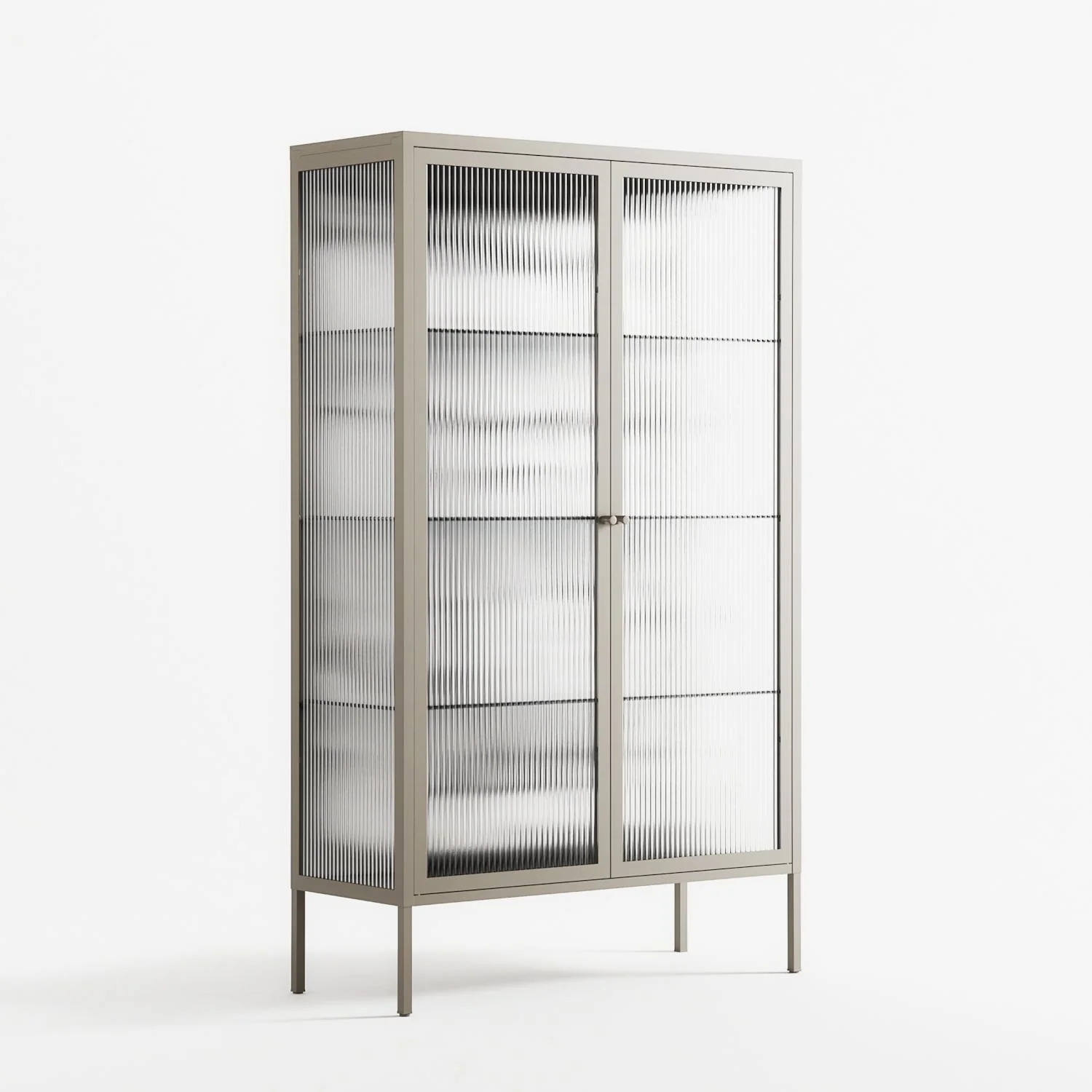 White Potted Plant - Cabinet - Konrad Blaszczyk - Pebble - Reeded glass - Image 4