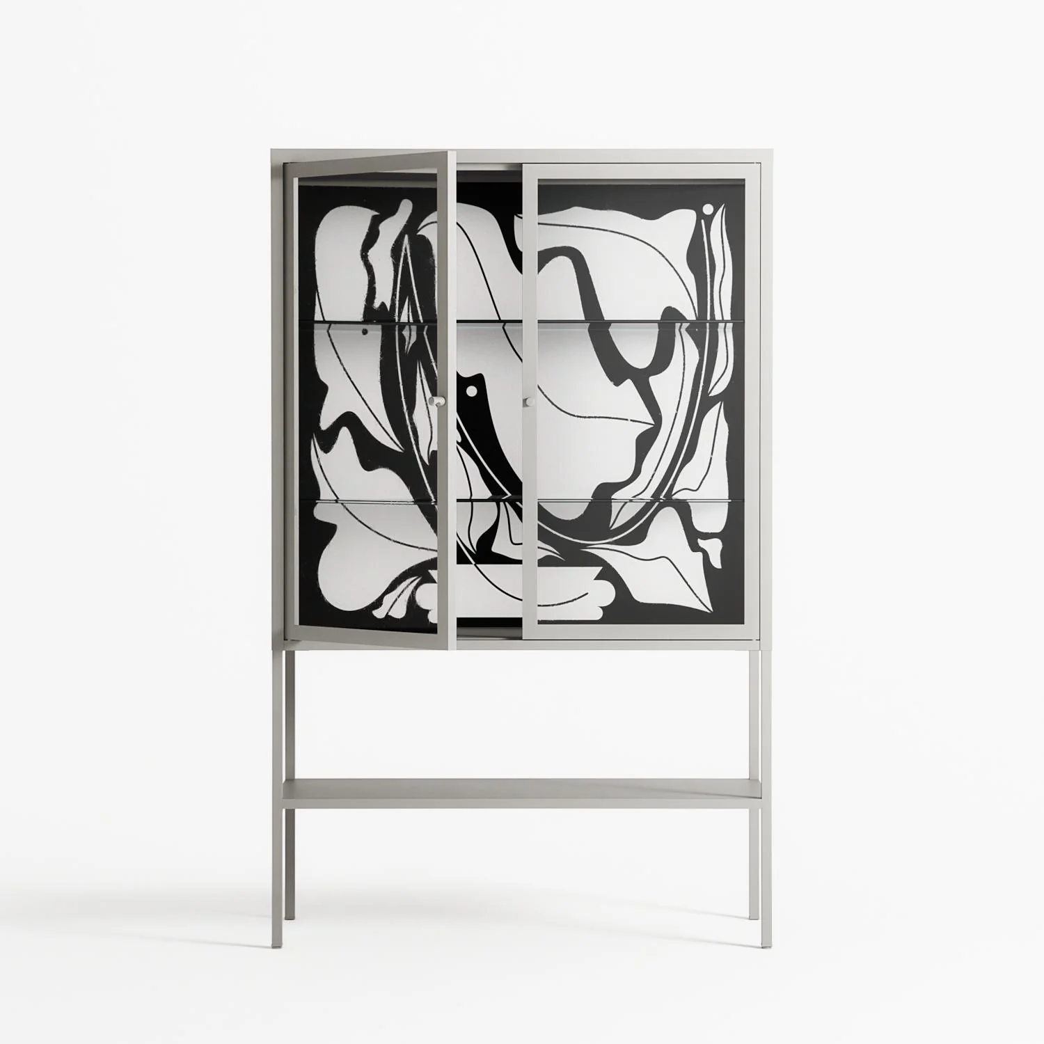 White Potted Plant - Loft Cabinet - Konrad Blaszczyk - Chalk - Clear glass - Image 2