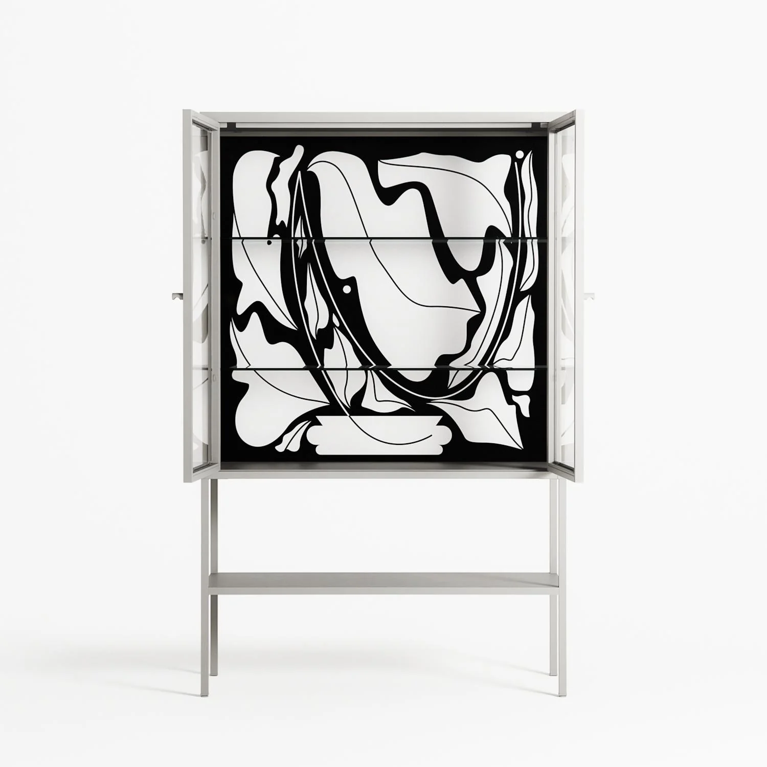 White Potted Plant - Loft Cabinet - Konrad Blaszczyk - Chalk - Clear glass - Image 3
