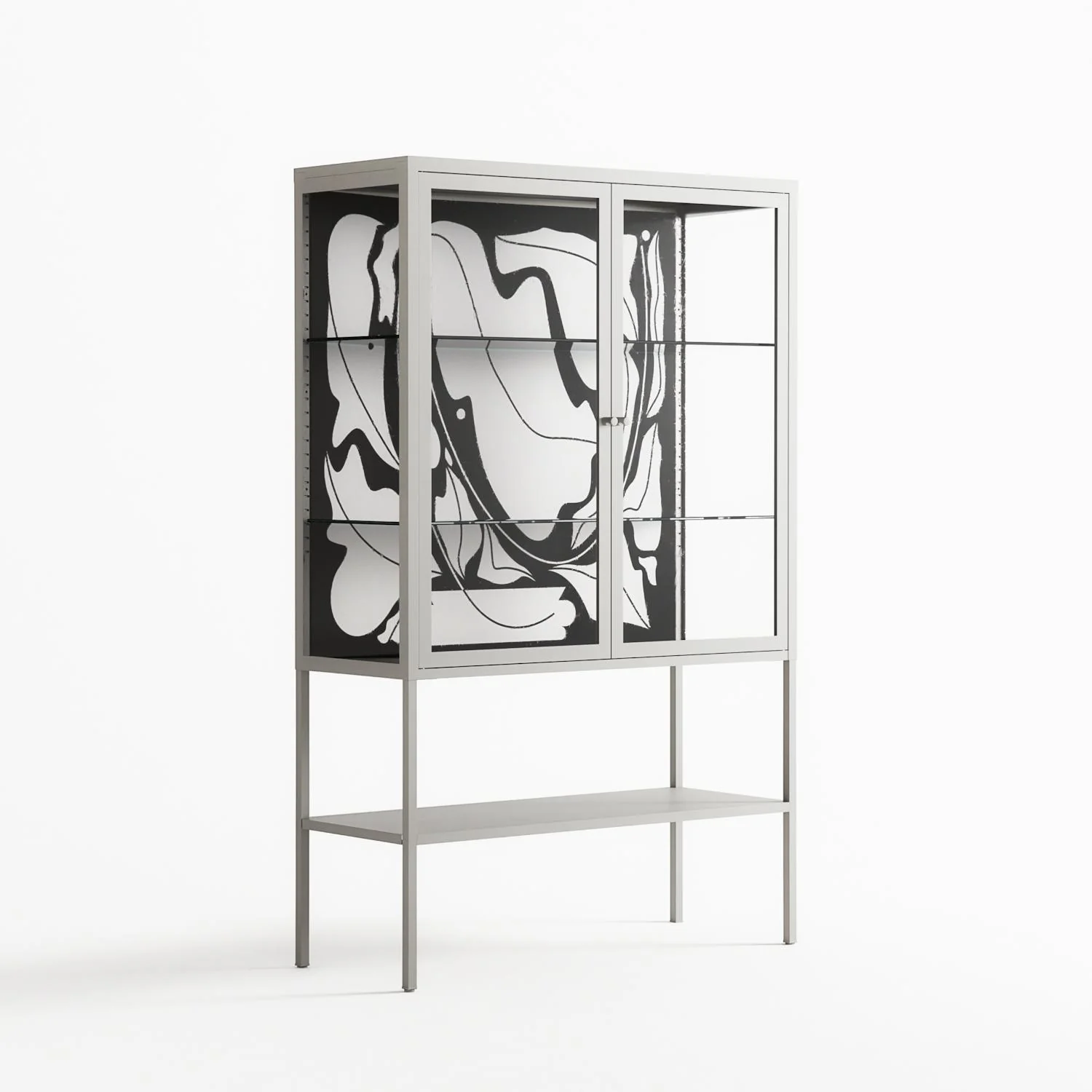 White Potted Plant - Loft Cabinet - Konrad Blaszczyk - Chalk - Clear glass - Image 4