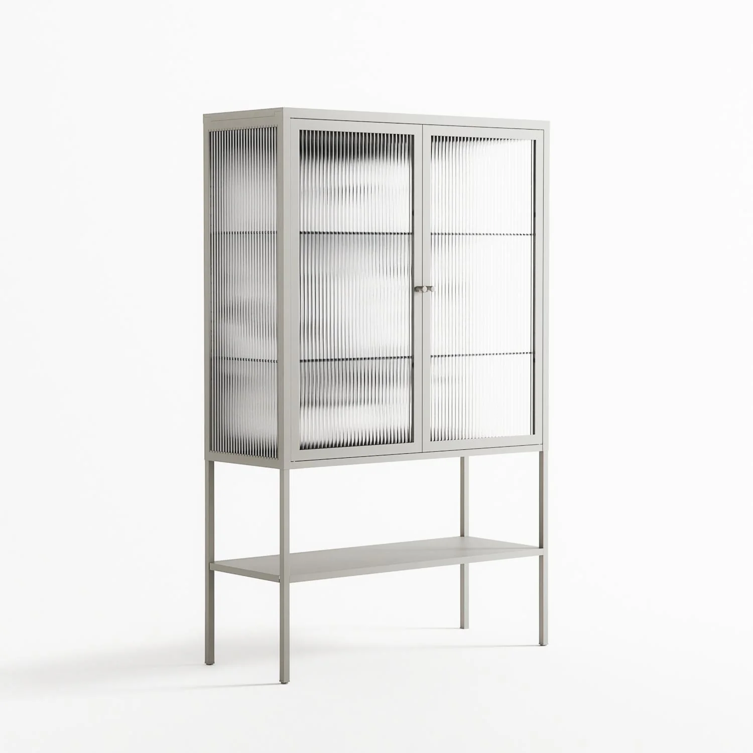 White Potted Plant - Loft Cabinet - Konrad Blaszczyk - Chalk - Reeded glass - Image 4