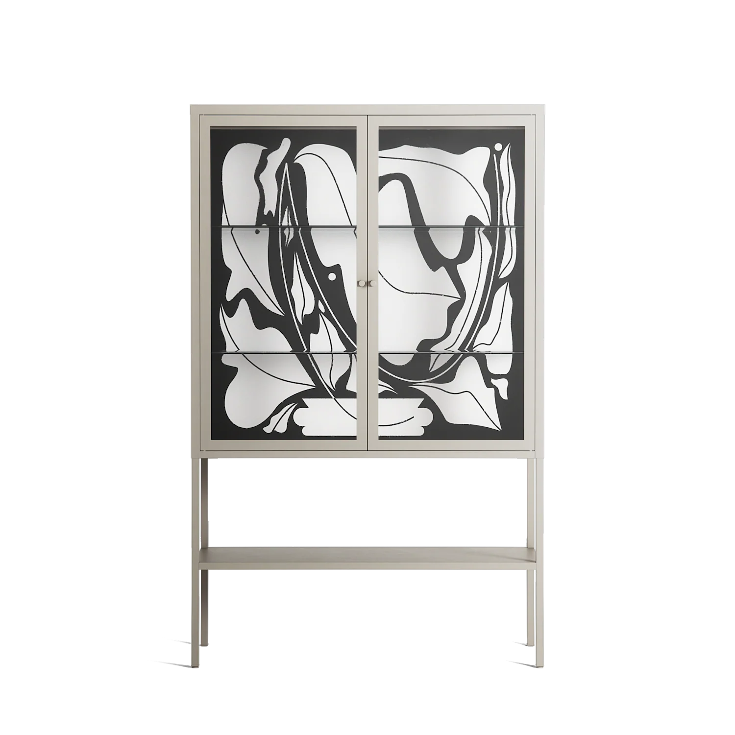 White Potted Plant - Loft Cabinet - Konrad Blaszczyk - Pebble - Clear glass