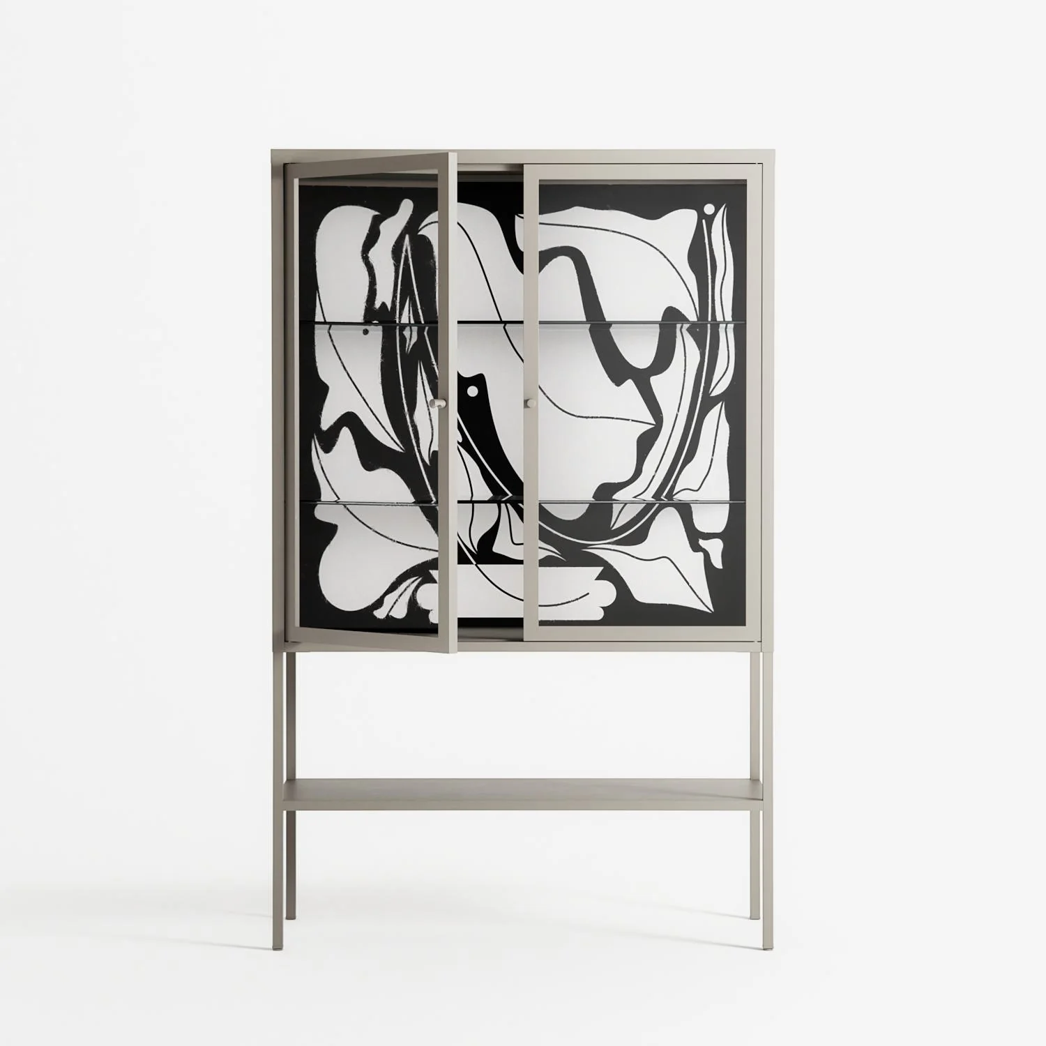 White Potted Plant - Loft Cabinet - Konrad Blaszczyk - Pebble - Clear glass - Image 2