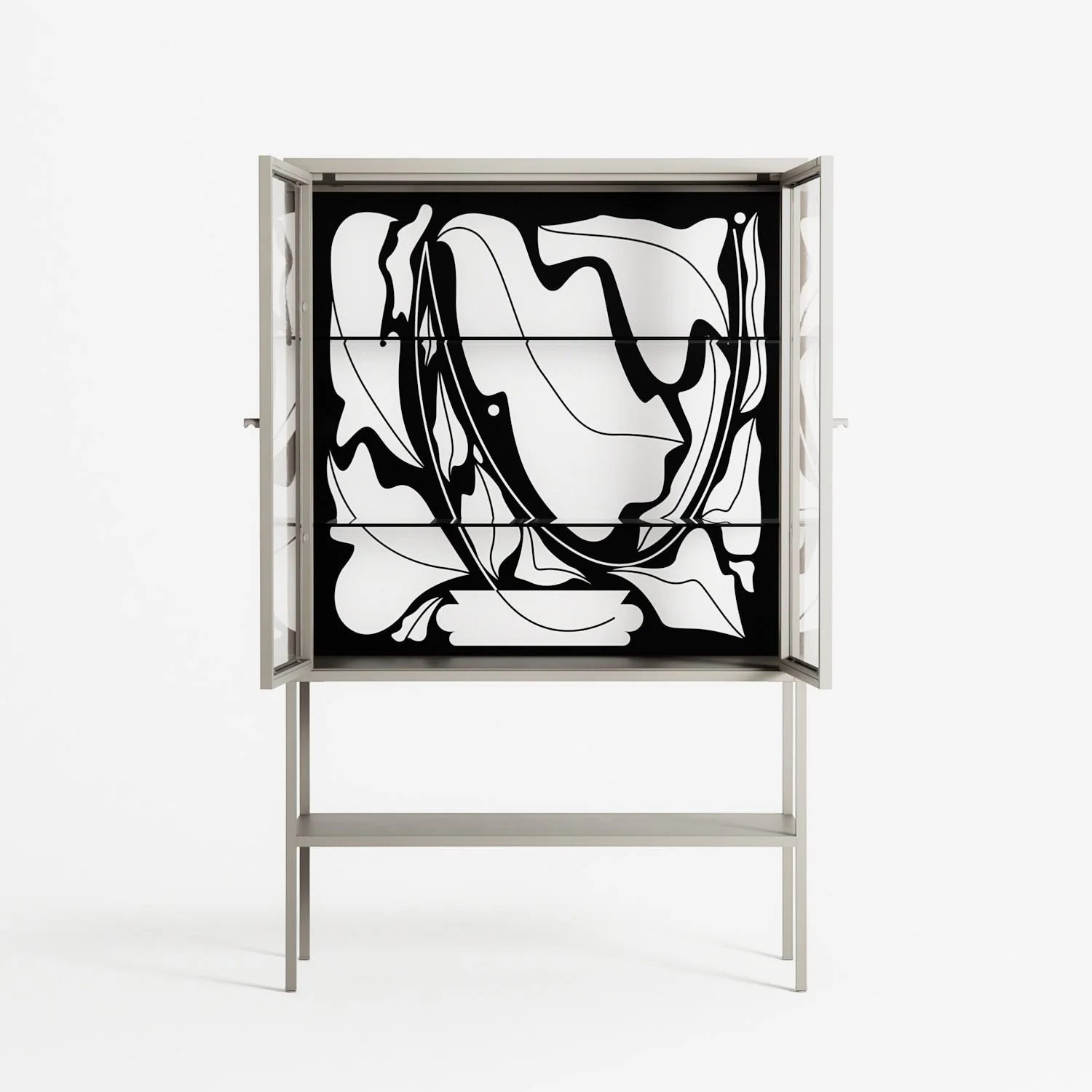 White Potted Plant - Loft Cabinet - Konrad Blaszczyk - Pebble - Clear glass - Image 3