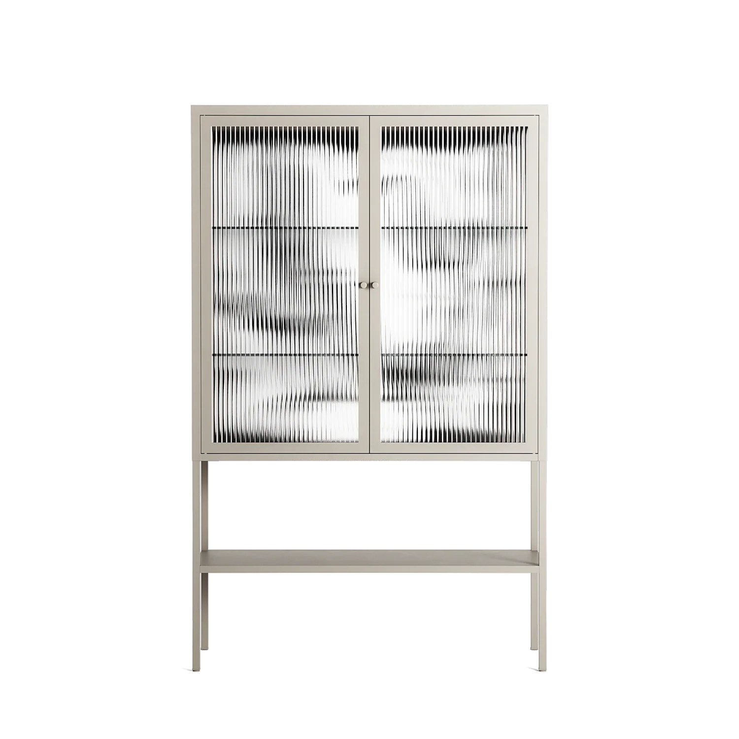 White Potted Plant - Loft Cabinet - Konrad Blaszczyk - Pebble - Reeded glass