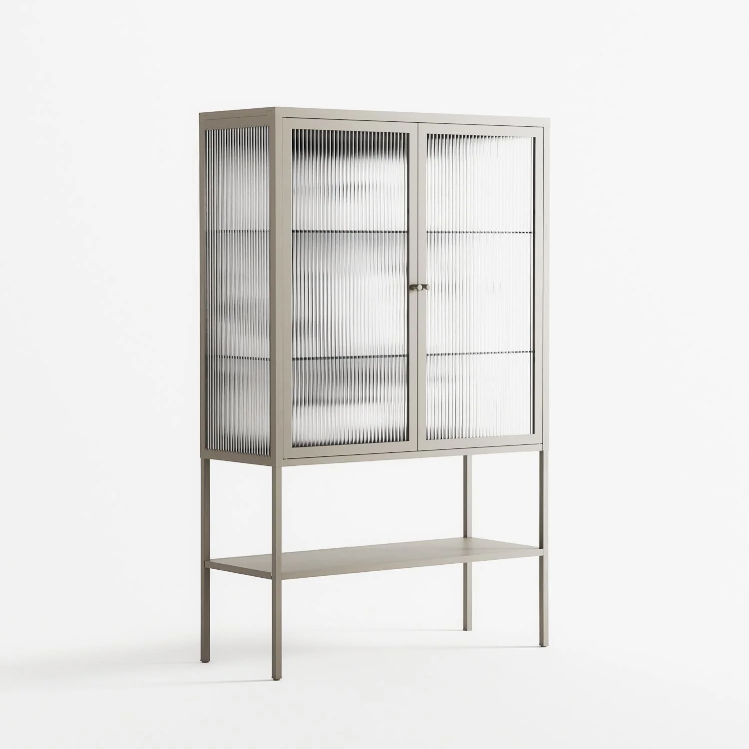 White Potted Plant - Loft Cabinet - Konrad Blaszczyk - Pebble - Reeded glass - Image 4