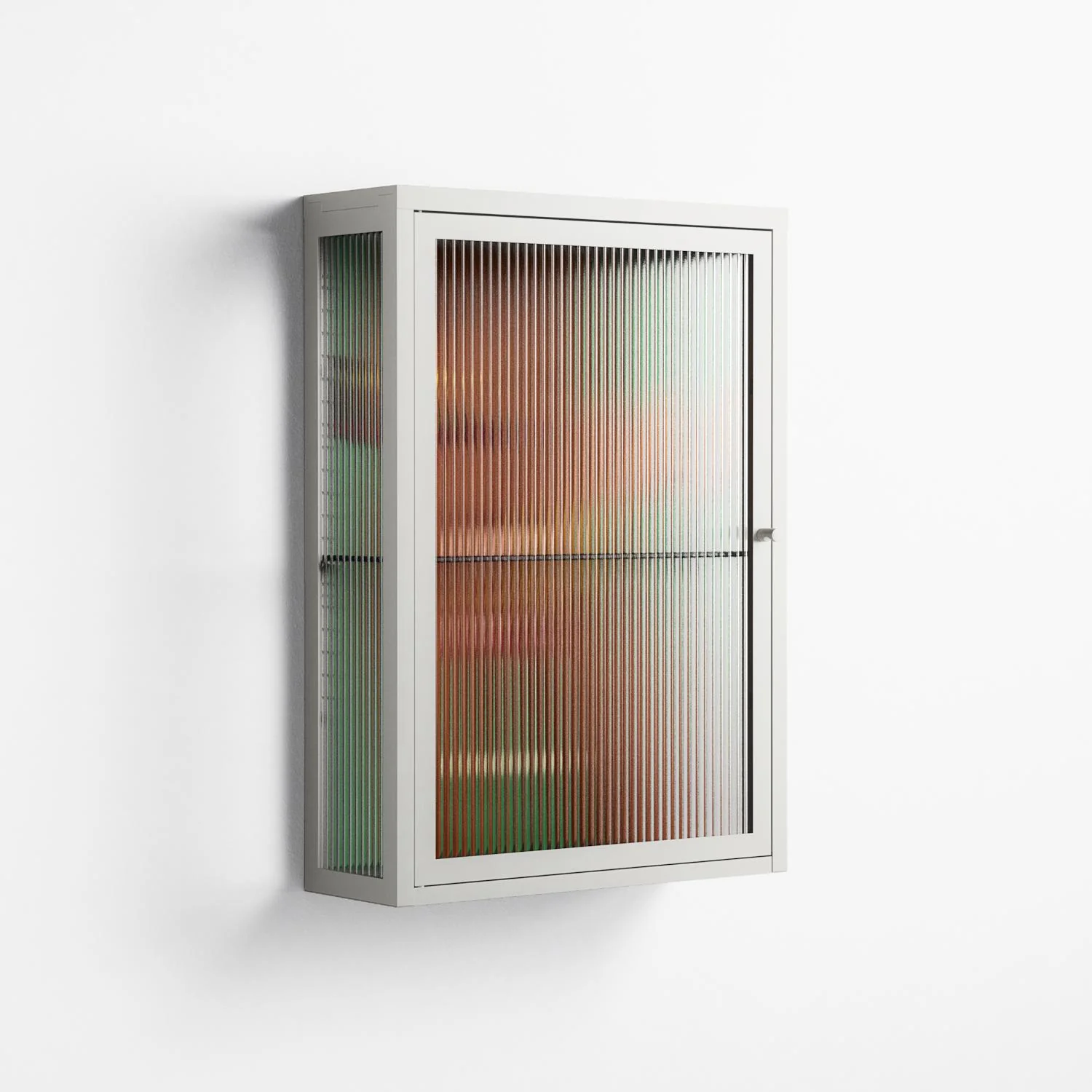 Wine and Me - Wall Cabinet - Raissa Oltmanns - Chalk - Reeded glass - Image 4