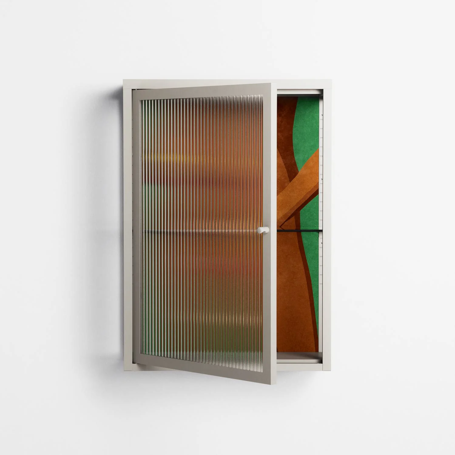 Wine and Me - Wall Cabinet - Raissa Oltmanns - Pebble - Reeded glass - Image 2