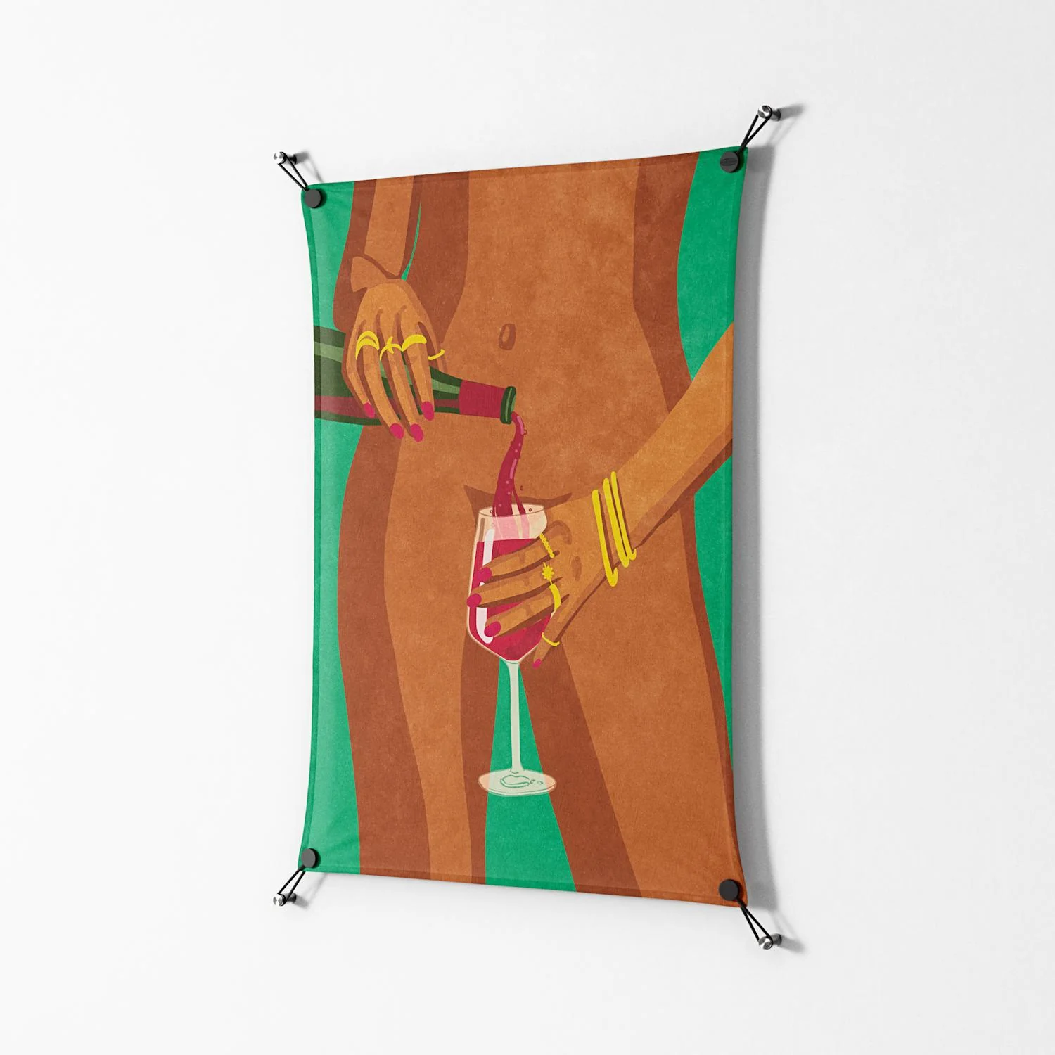 Wine and Me - Work On Wall - Raissa Oltmanns - Black - 70 x 100 cm - Image 2
