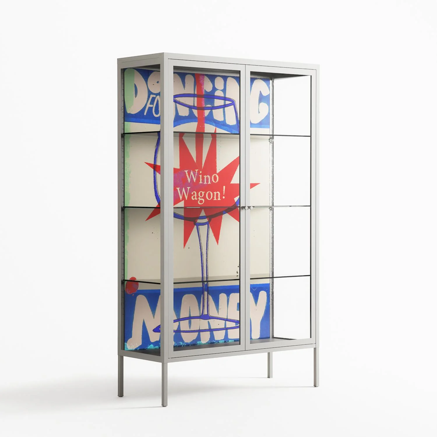 Wino Wagon - Cabinet - Ciara Wade - Chalk - Clear glass - Image 4