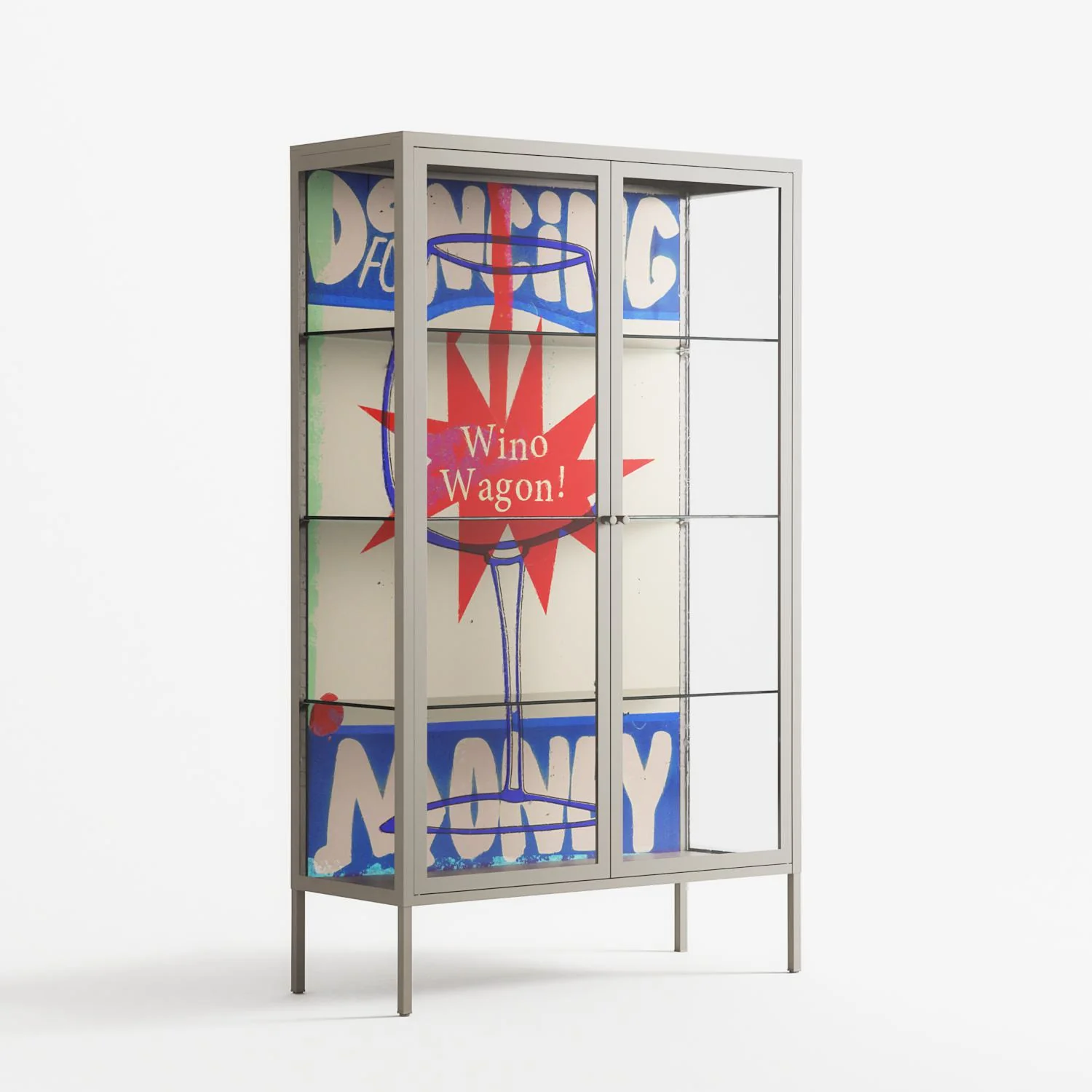 Wino Wagon - Cabinet - Ciara Wade - Pebble - Clear glass - Image 4