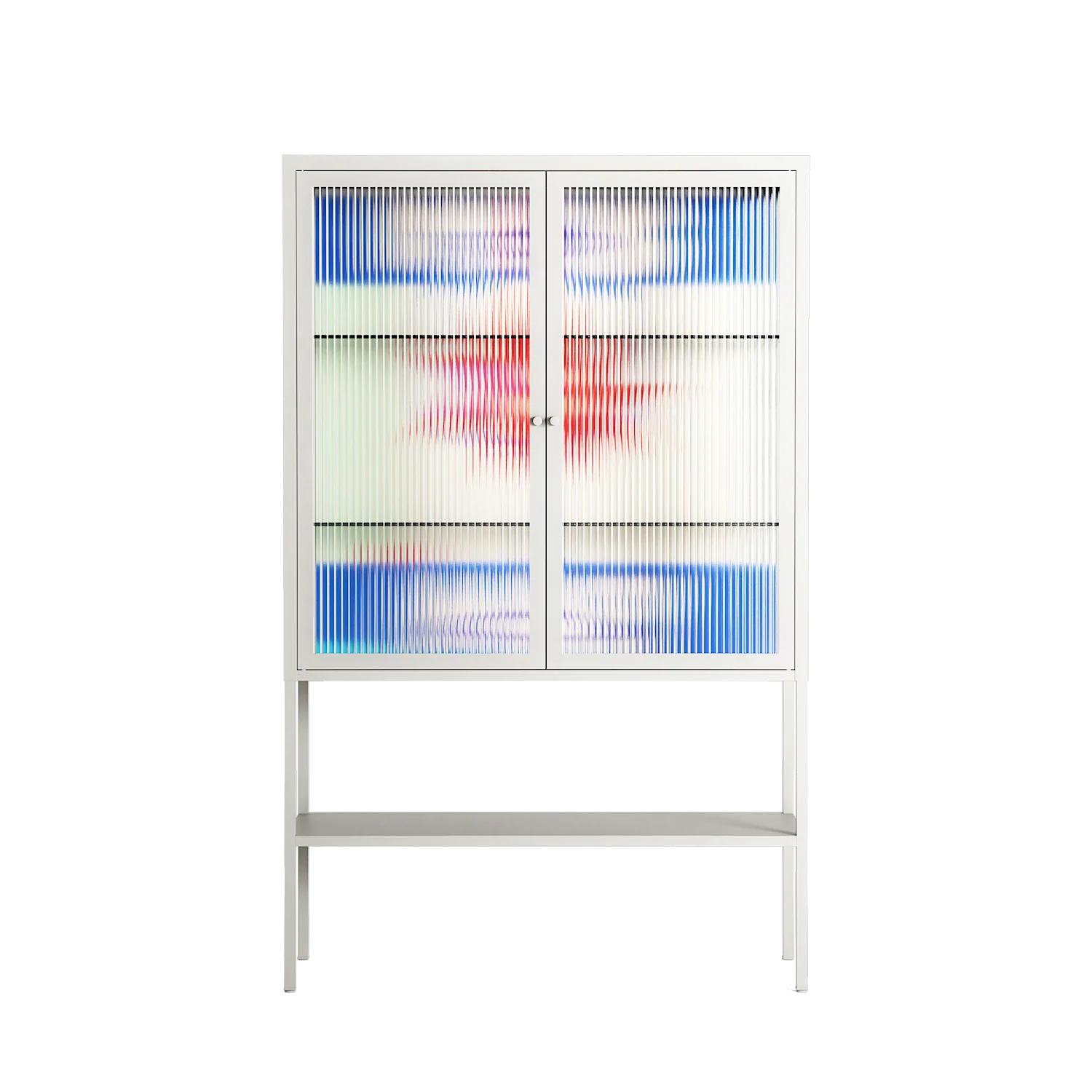 Wino Wagon - Loft Cabinet - Ciara Wade - Chalk - Reeded glass