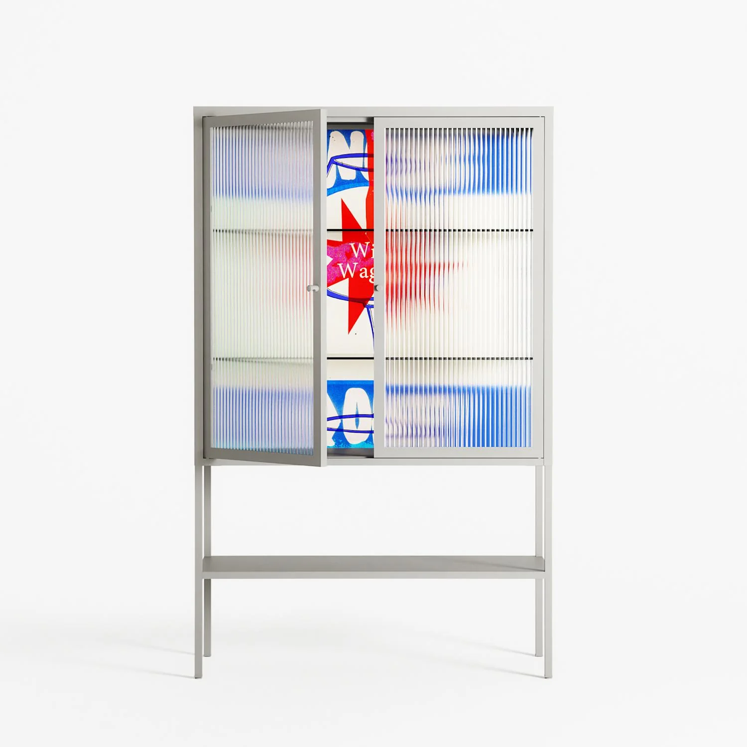 Wino Wagon - Loft Cabinet - Ciara Wade - Chalk - Reeded glass - Image 2