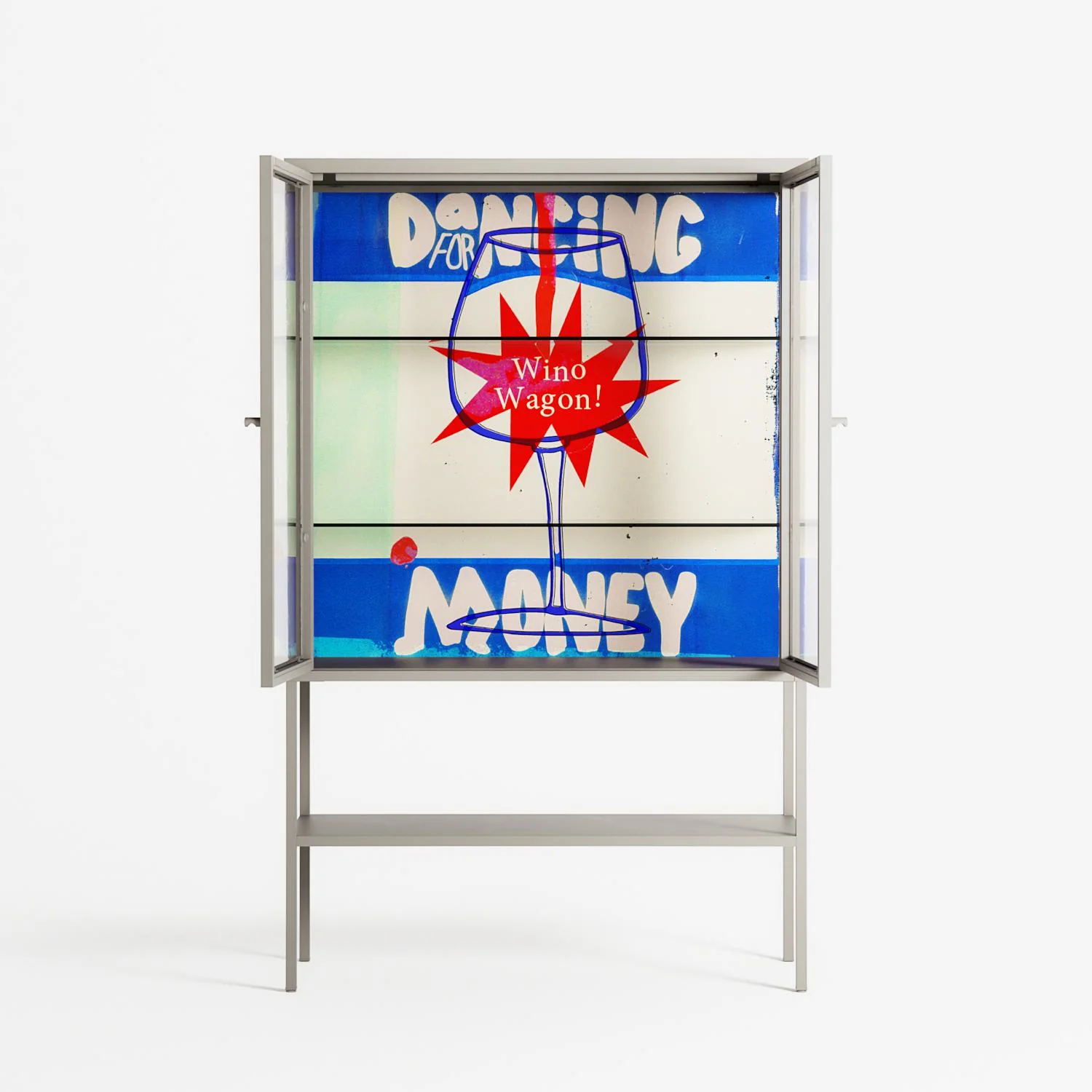 Wino Wagon - Loft Cabinet - Ciara Wade - Pebble - Clear glass - Image 3