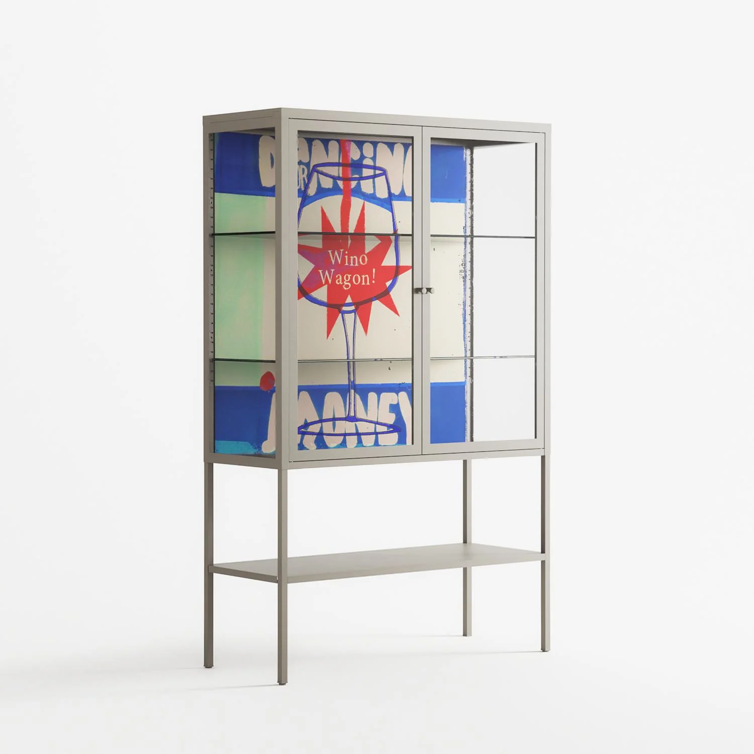 Wino Wagon - Loft Cabinet - Ciara Wade - Pebble - Clear glass - Image 4