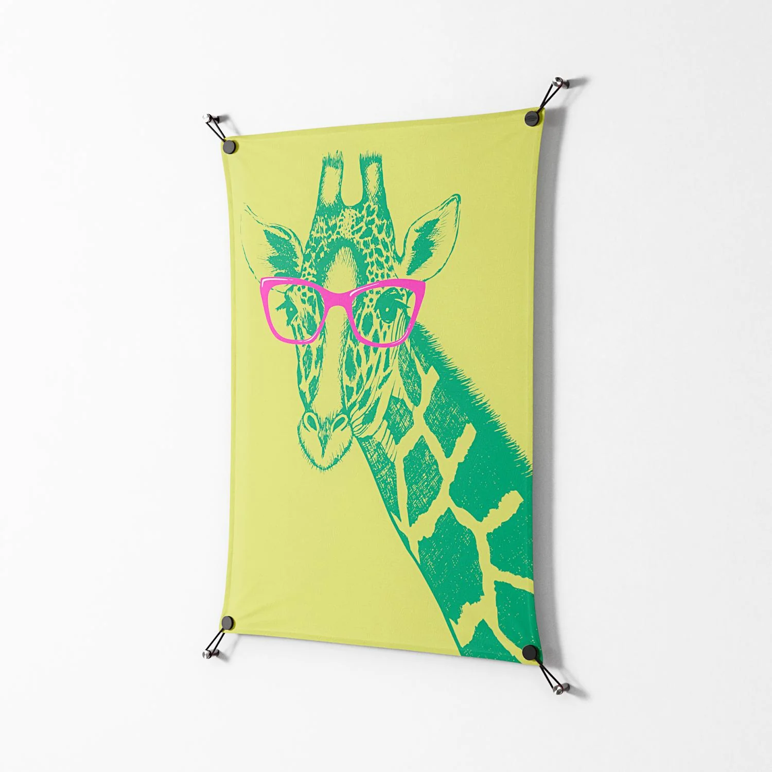 Wise Giraffe - Work On Wall - Amy Suther - Black - 70 x 100 cm - Image 2