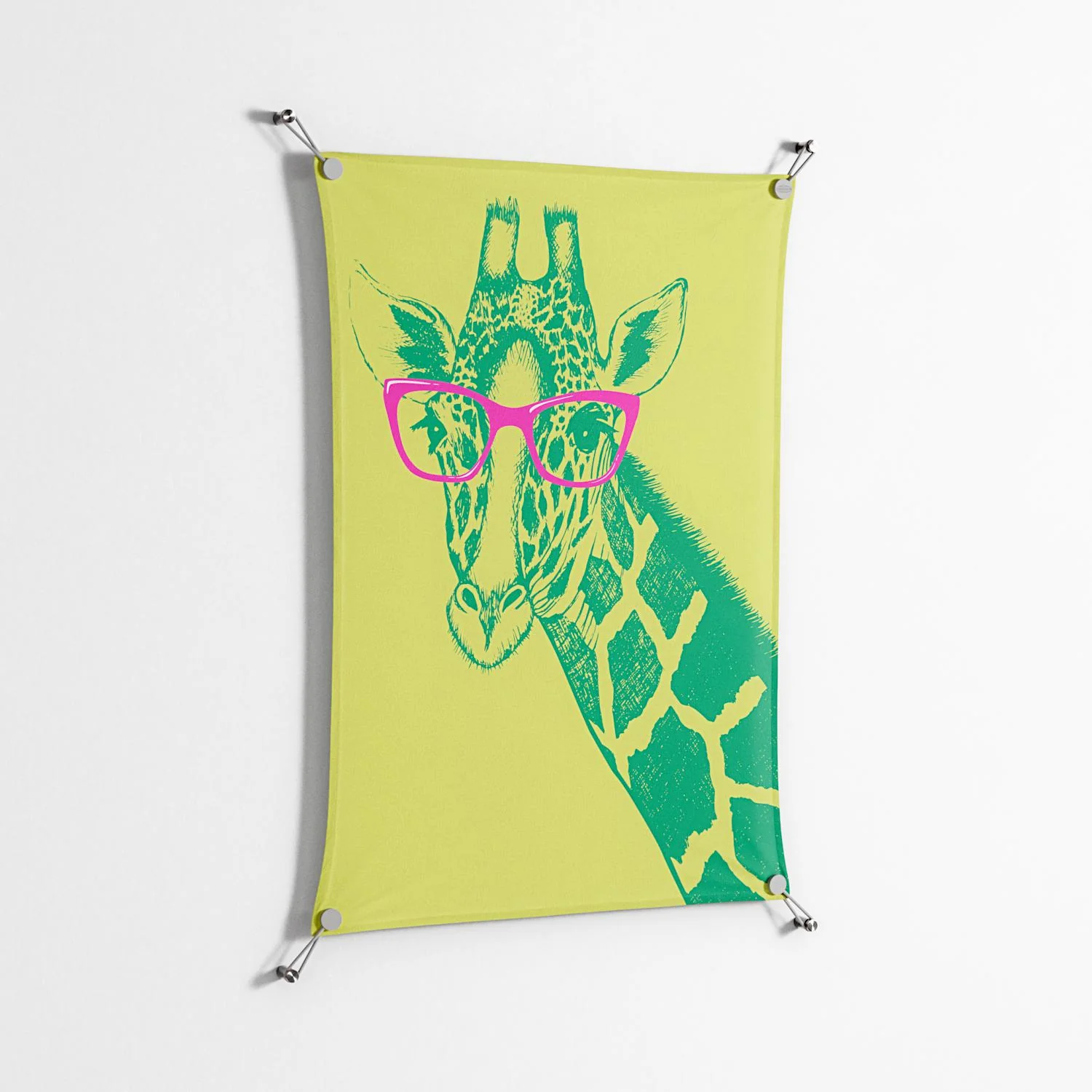 Wise Giraffe - Work On Wall - Amy Suther - Silver - 70 x 100 cm - Image 2