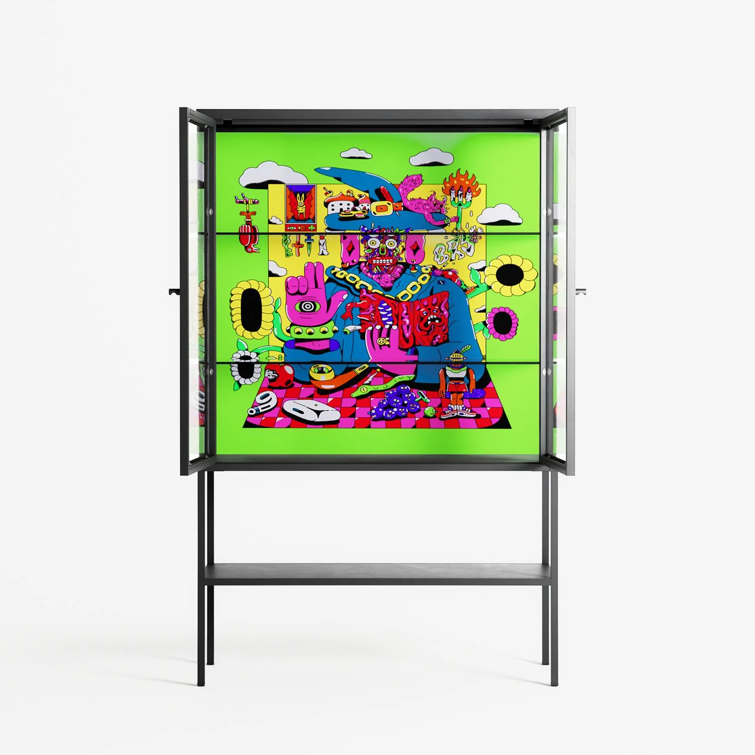 Wizard - Loft Cabinet - Cezar Berje - Antracite - Clear glass - Image 3