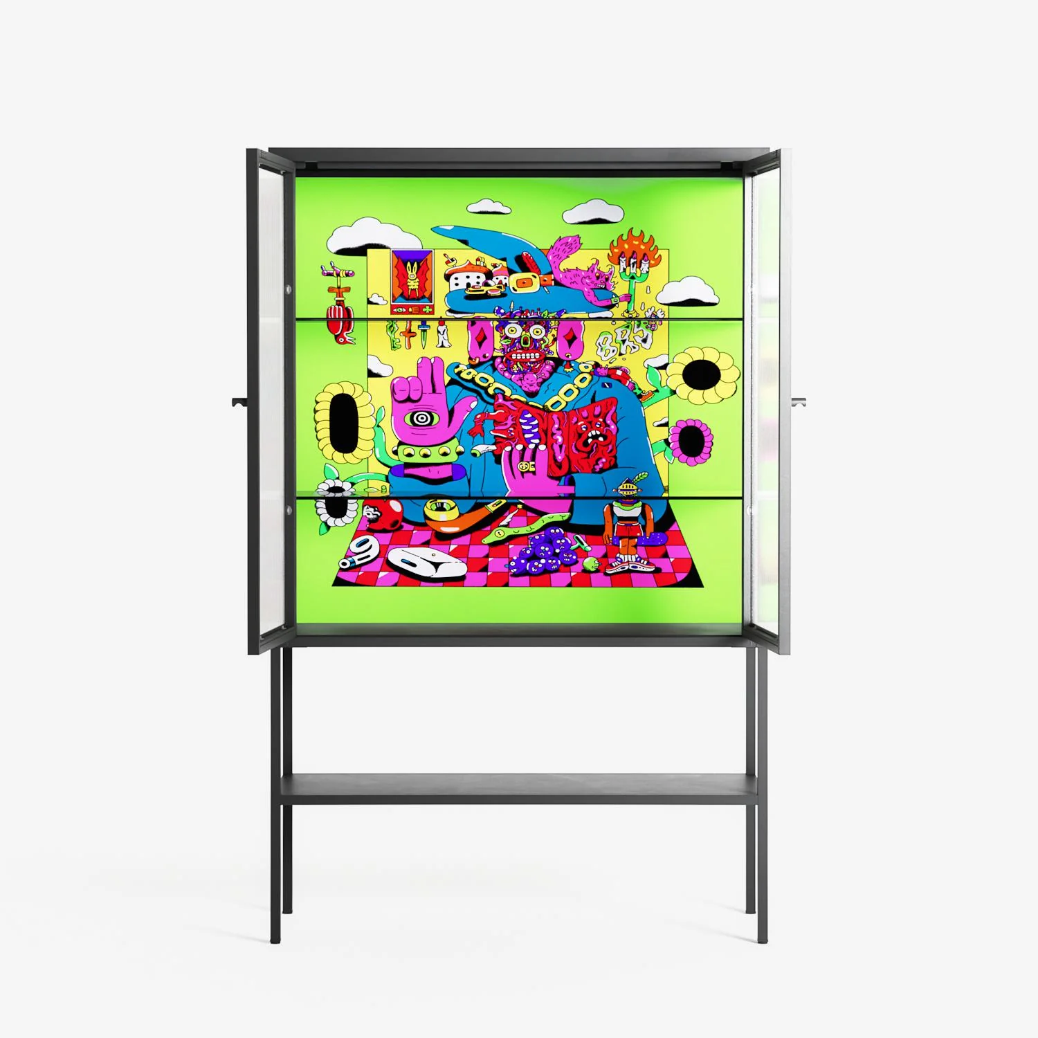 Wizard - Loft Cabinet - Cezar Berje - Antracite - Reeded glass - Image 3