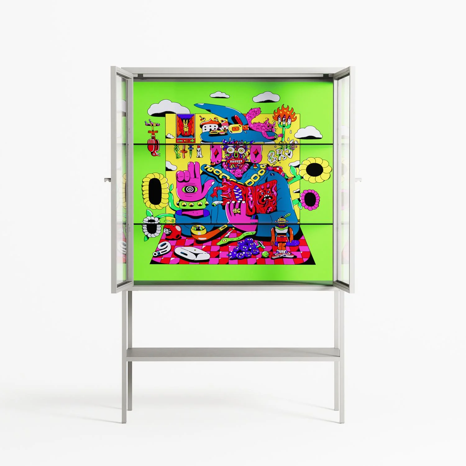 Wizard - Loft Cabinet - Cezar Berje - Chalk - Clear glass - Image 3